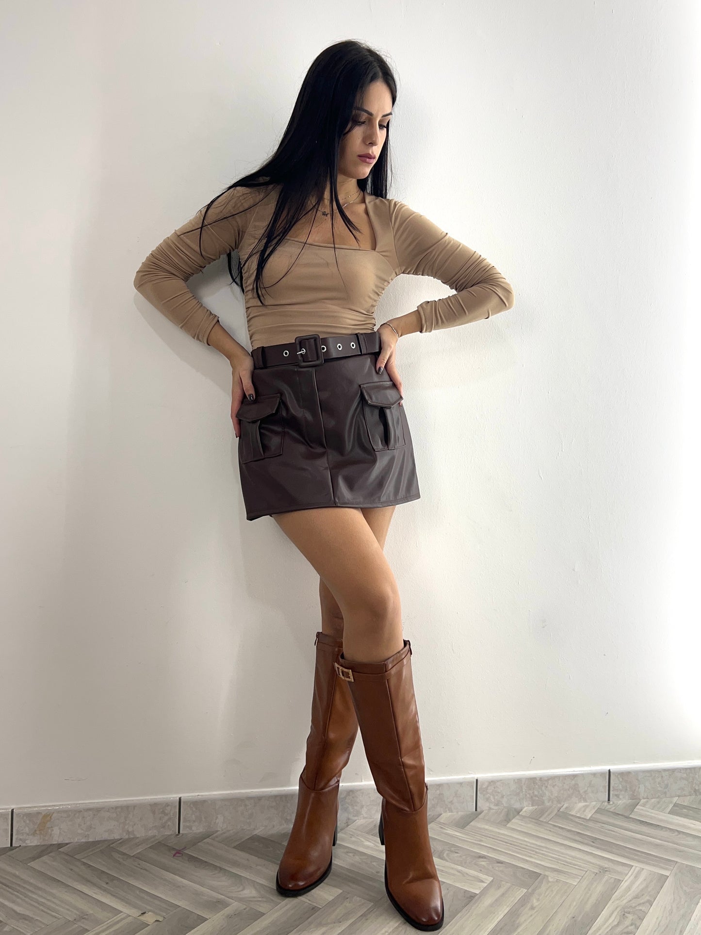 Shorts gonna ecopelle