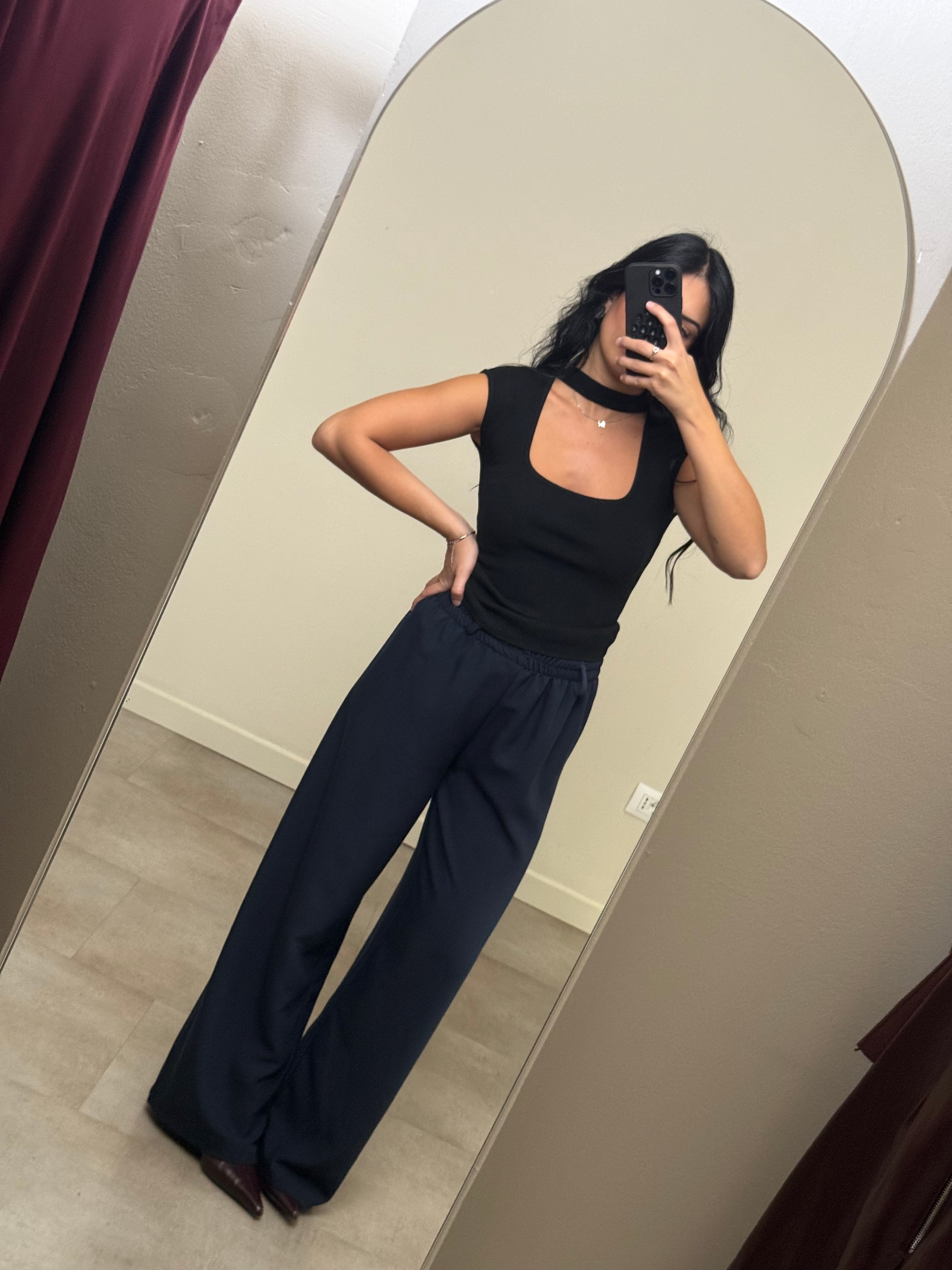 Pantalone palazzo elastico