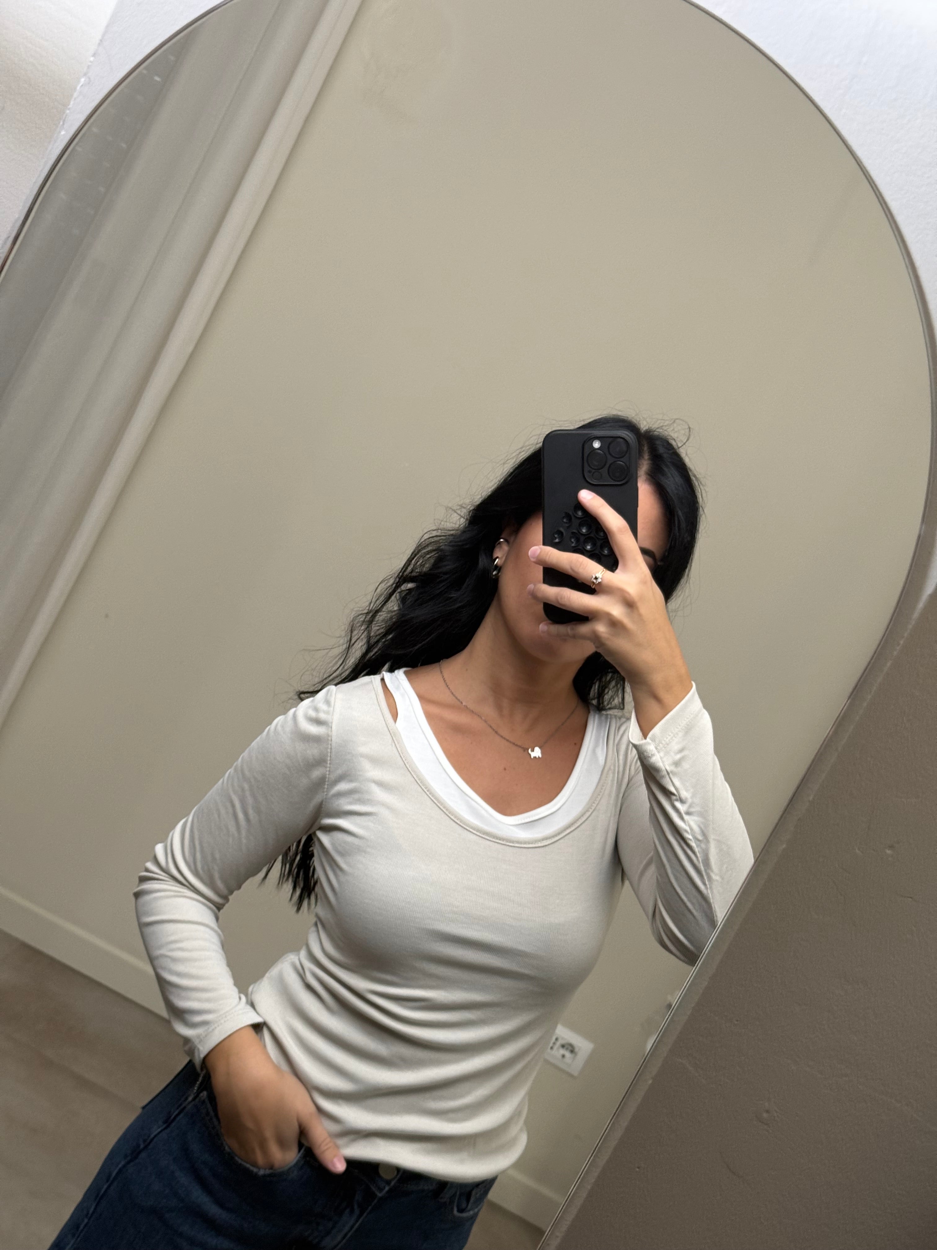 Maglia con dettaglio canotta