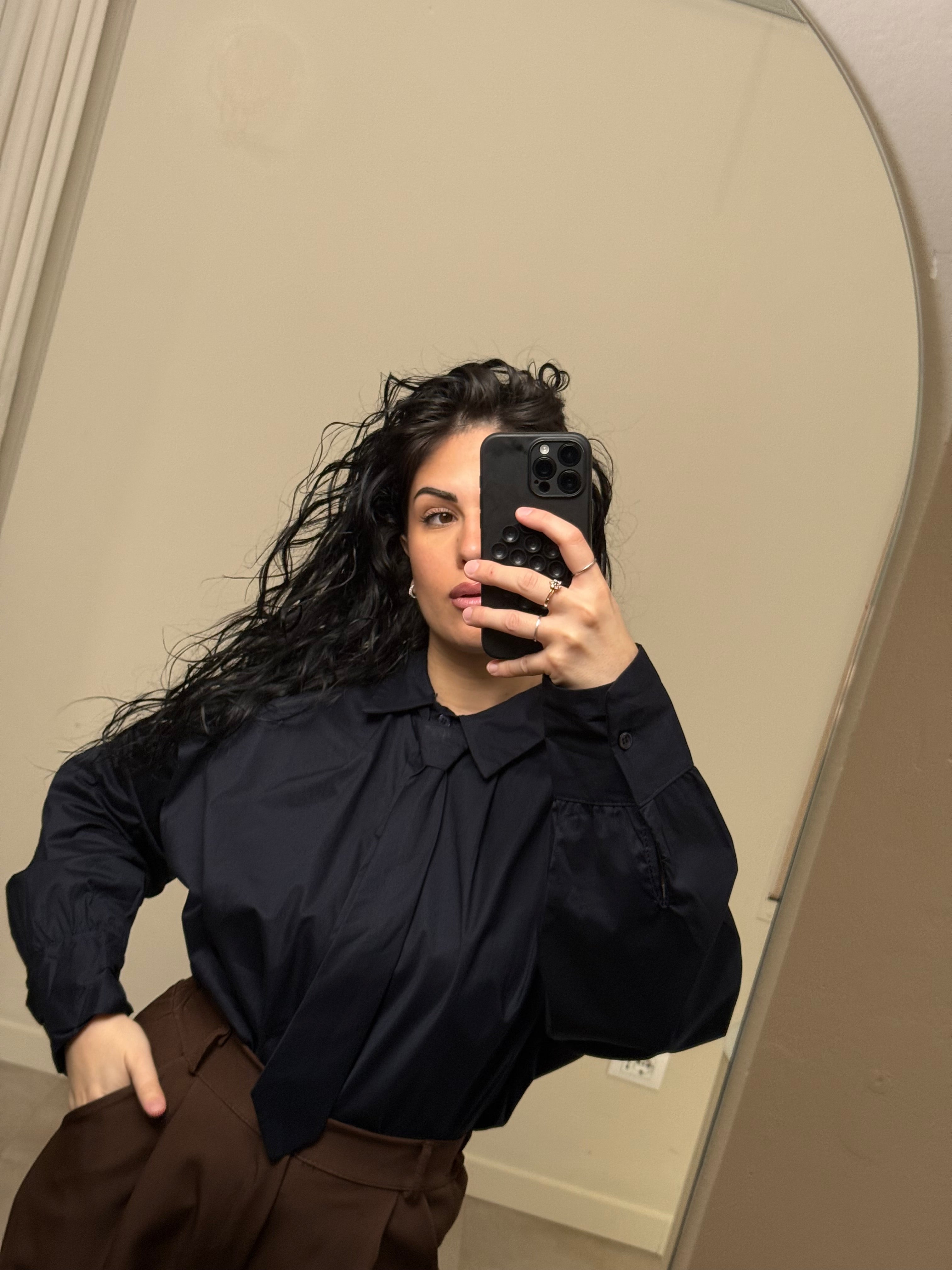 Camicia cravatta blu