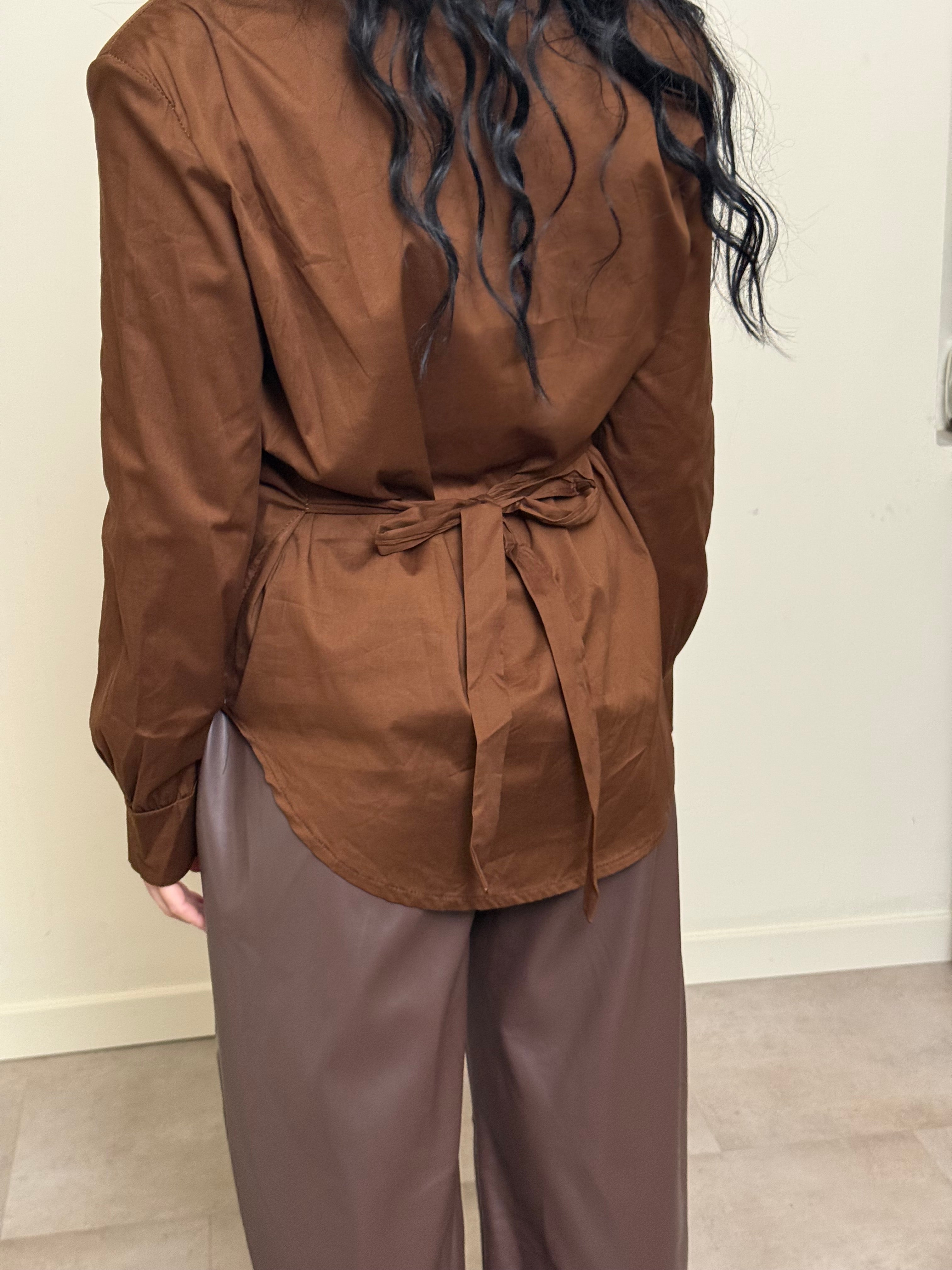 Camicia laccio cioccolato