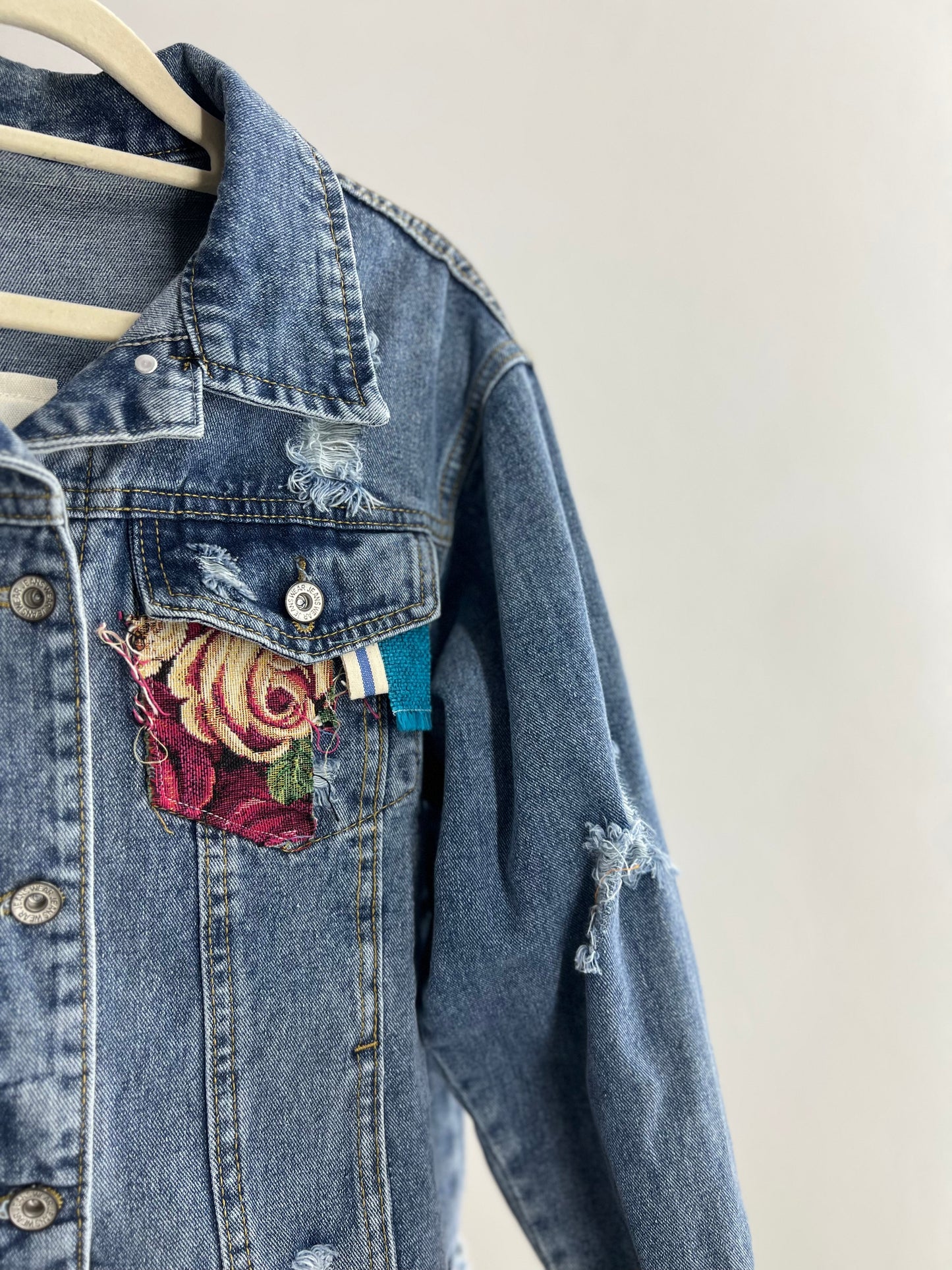 Giacca di jeans patchwork