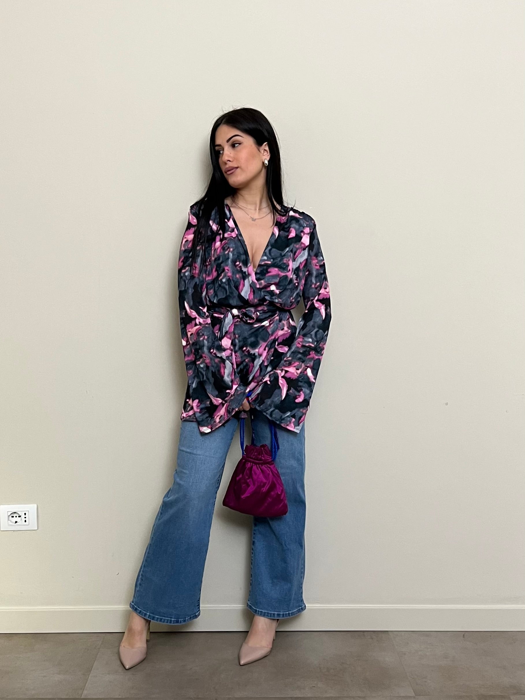 Mini dress / blusa incrocio