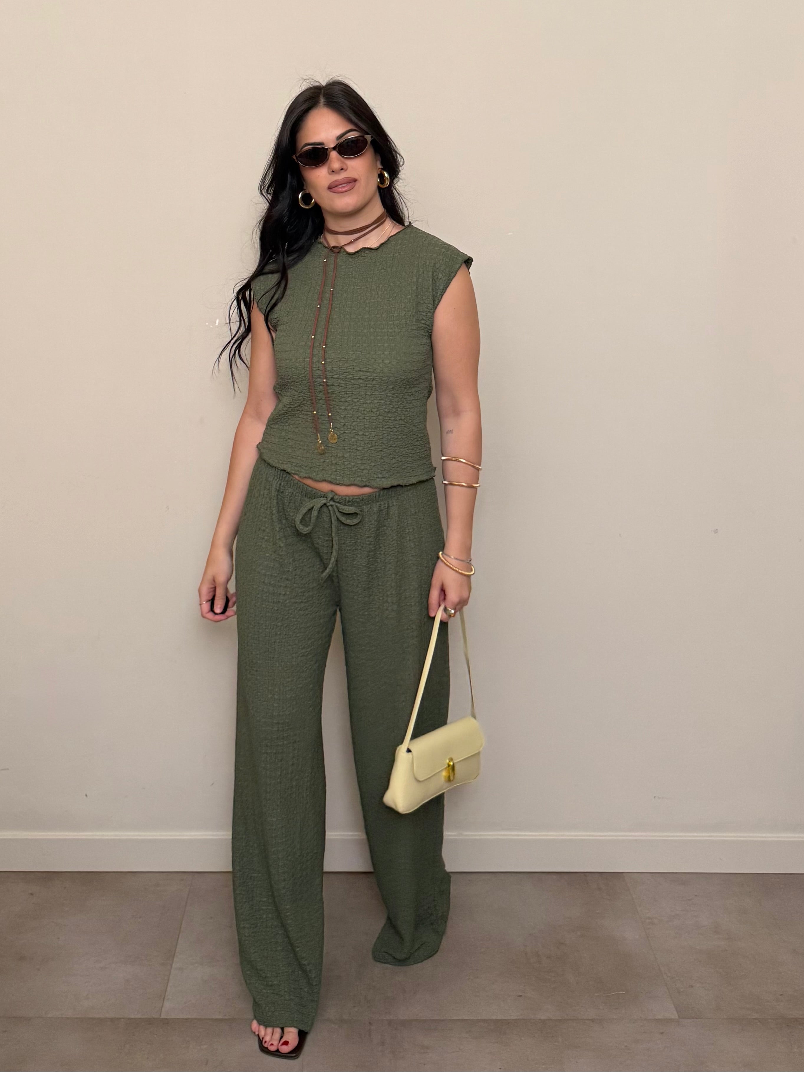 Coordinato Stefany verde oliva