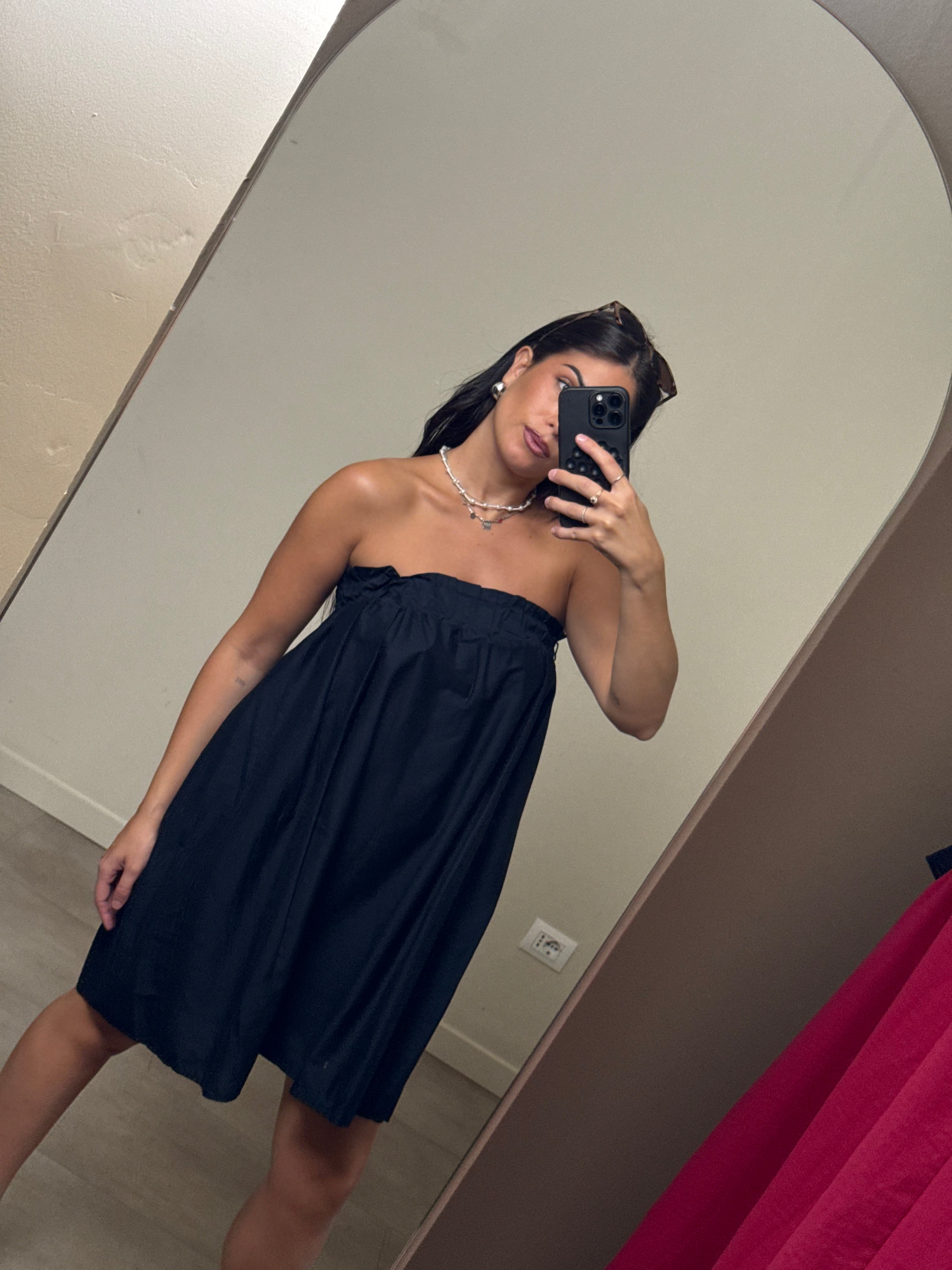 Abito cotone blu