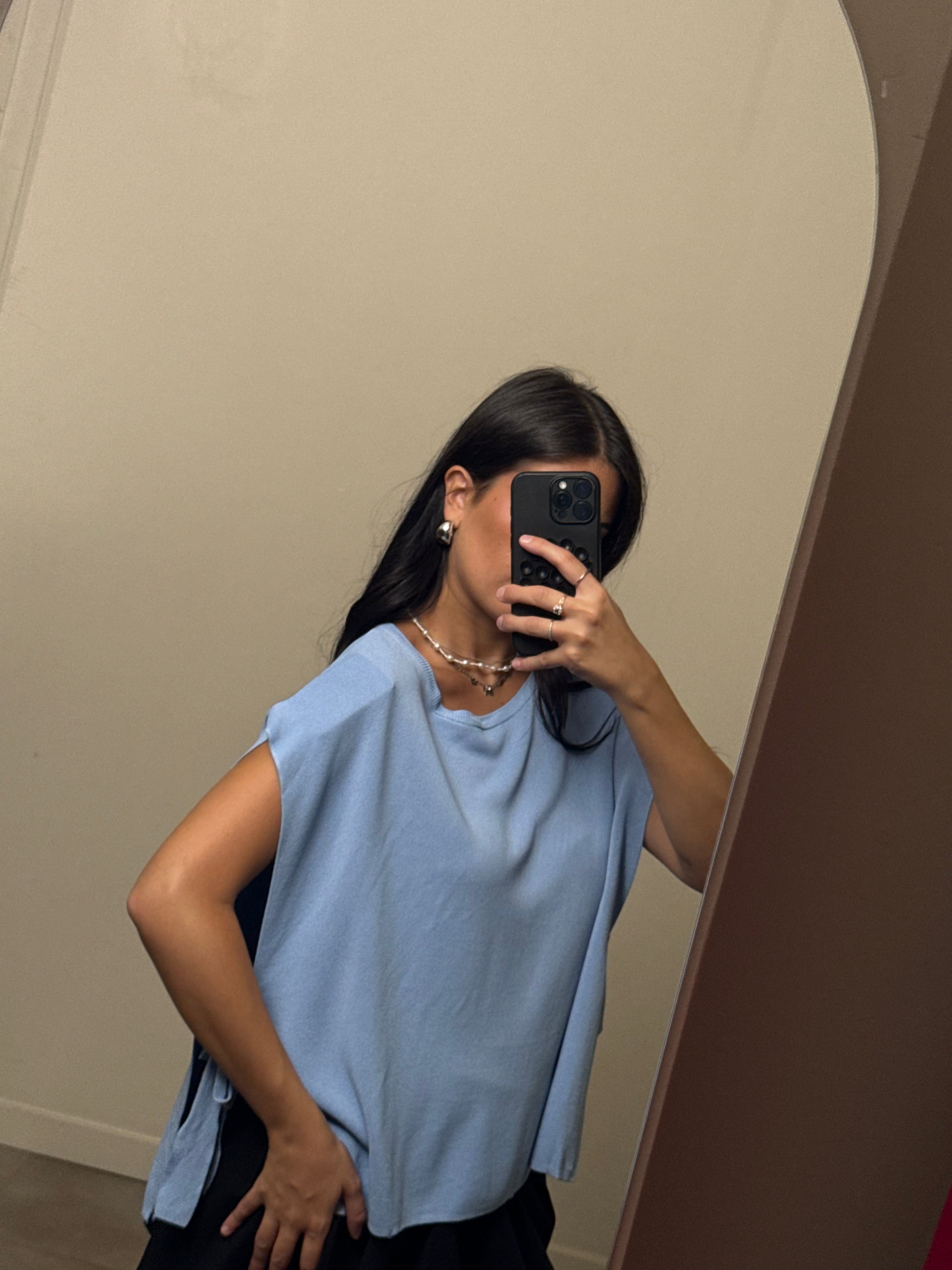Gilet morbido fiocchi azzurro