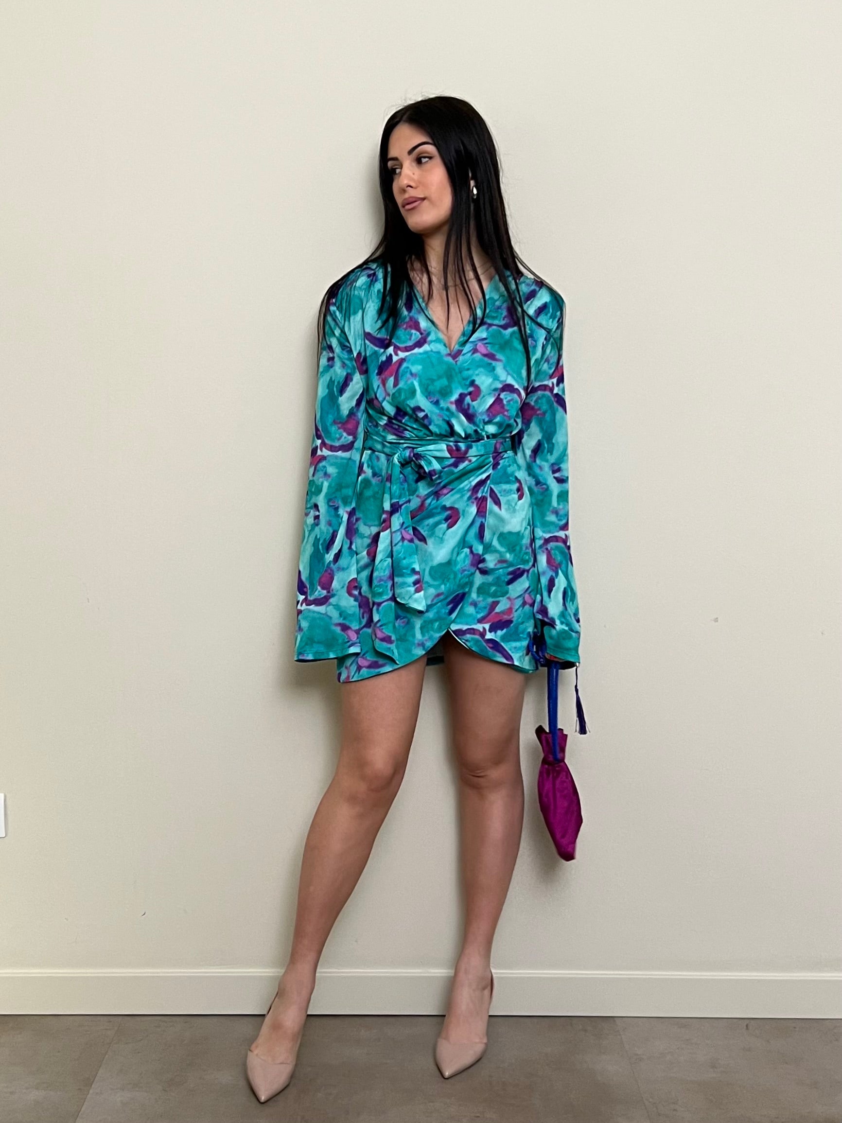Mini dress / blusa incrocio