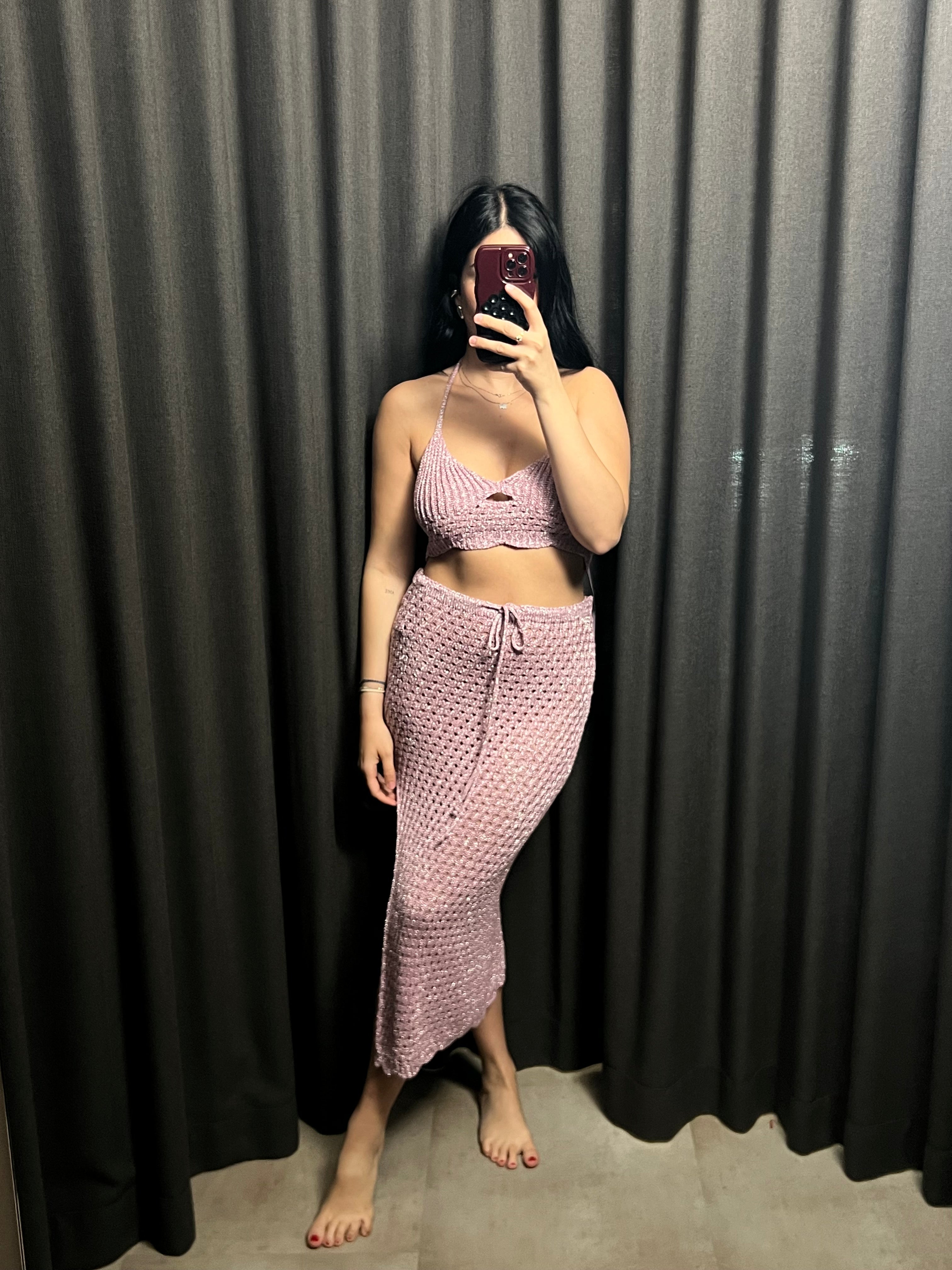Coordinato filo top e gonna