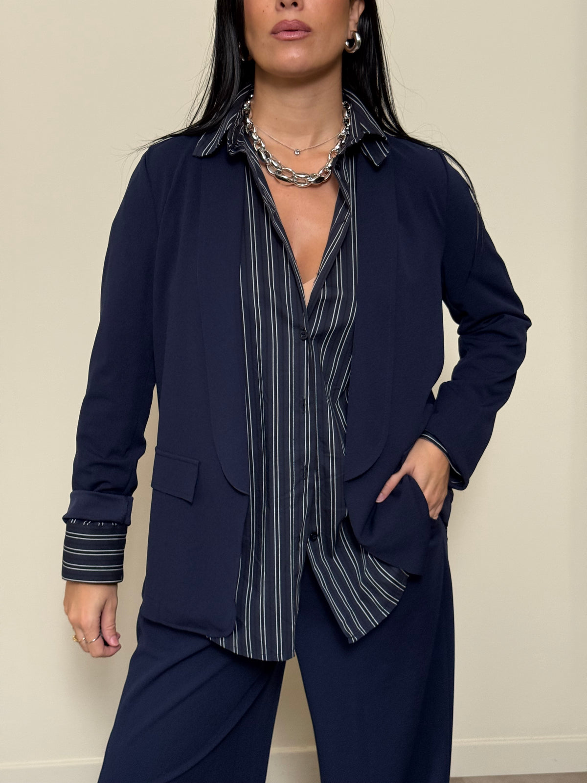 Tailleur basic blu