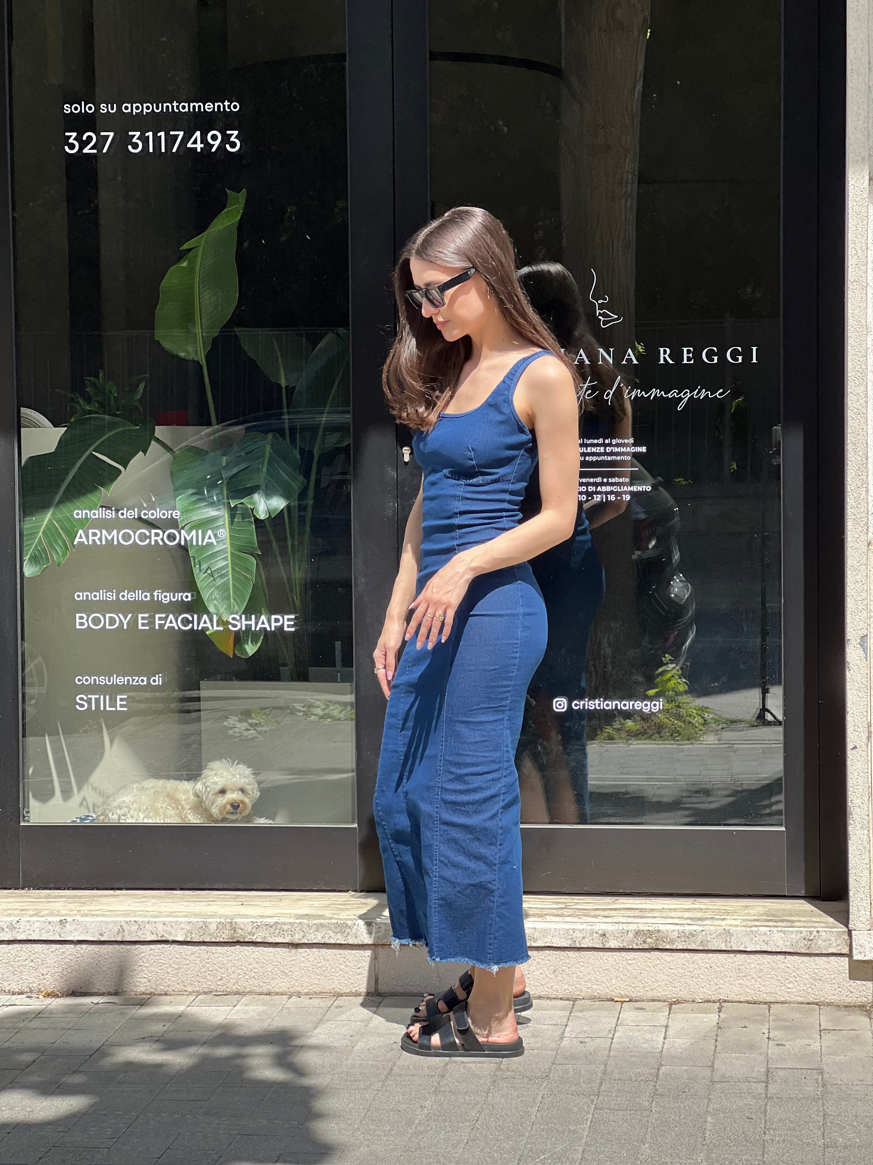 Abito jeans canotta
