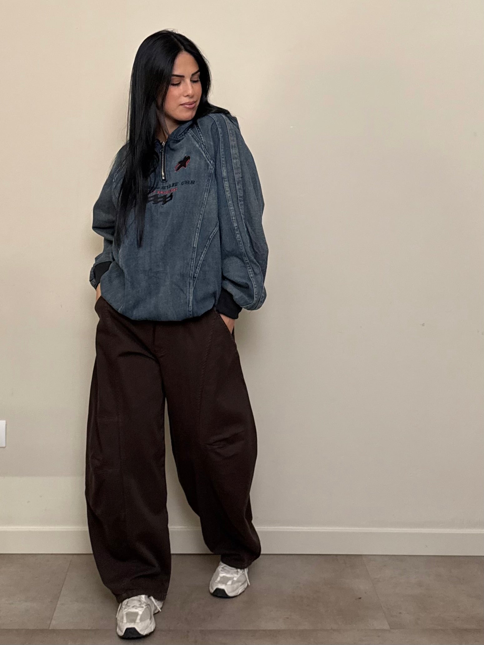Pantalone baggy cotone