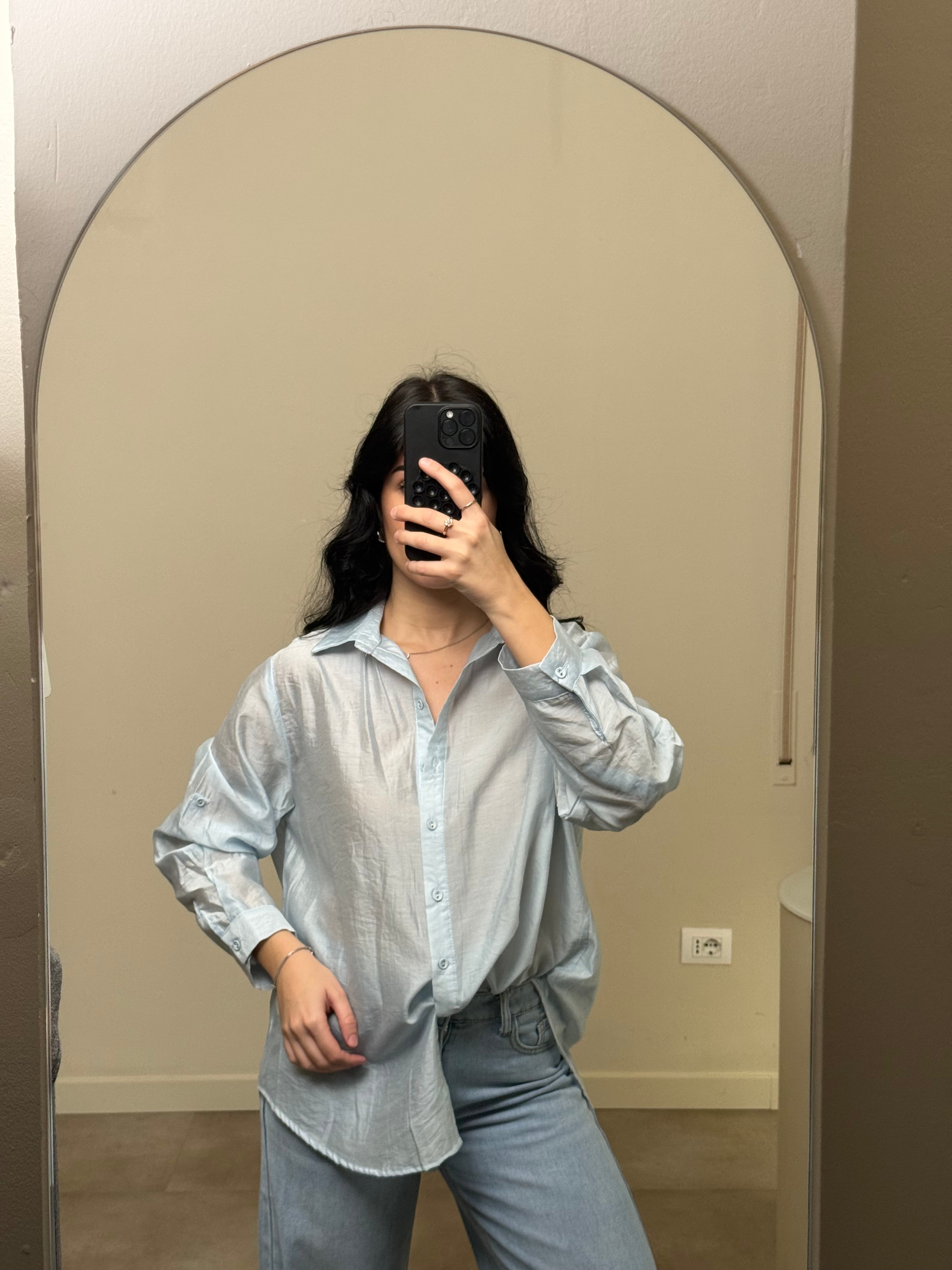 Camicia cotone e viscosa