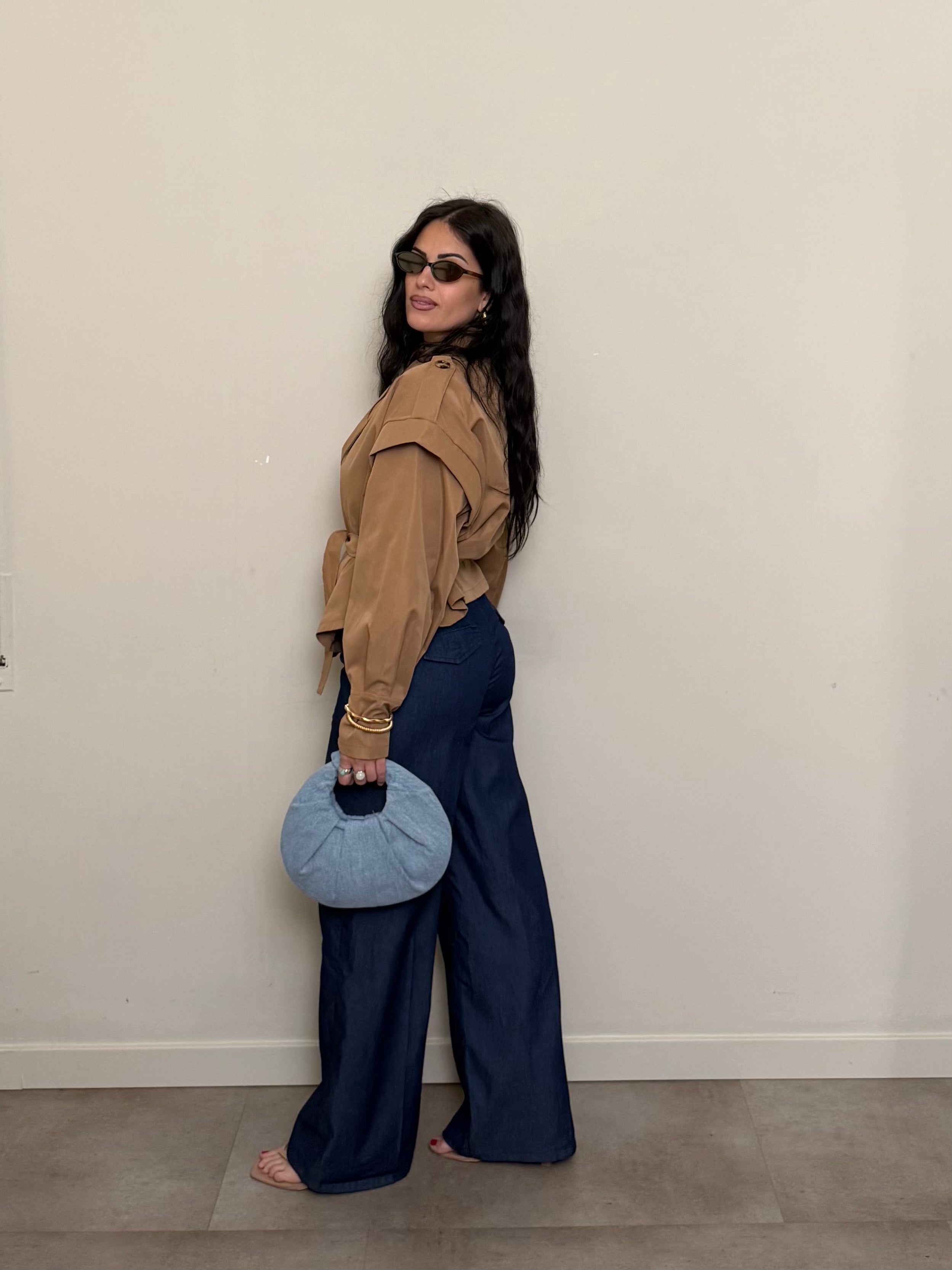 Jeans morbido palazzo
