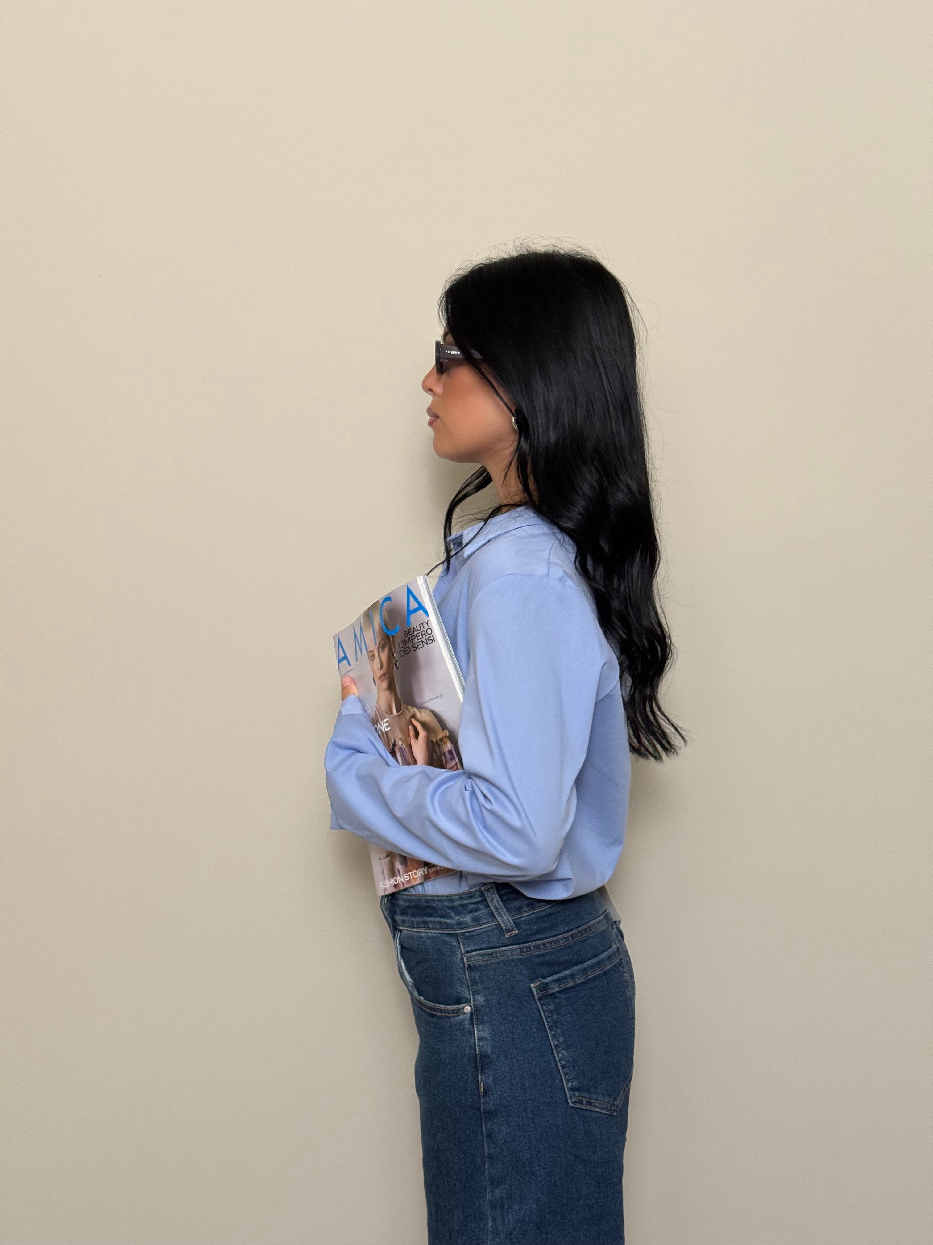 Camicia basic azzurro