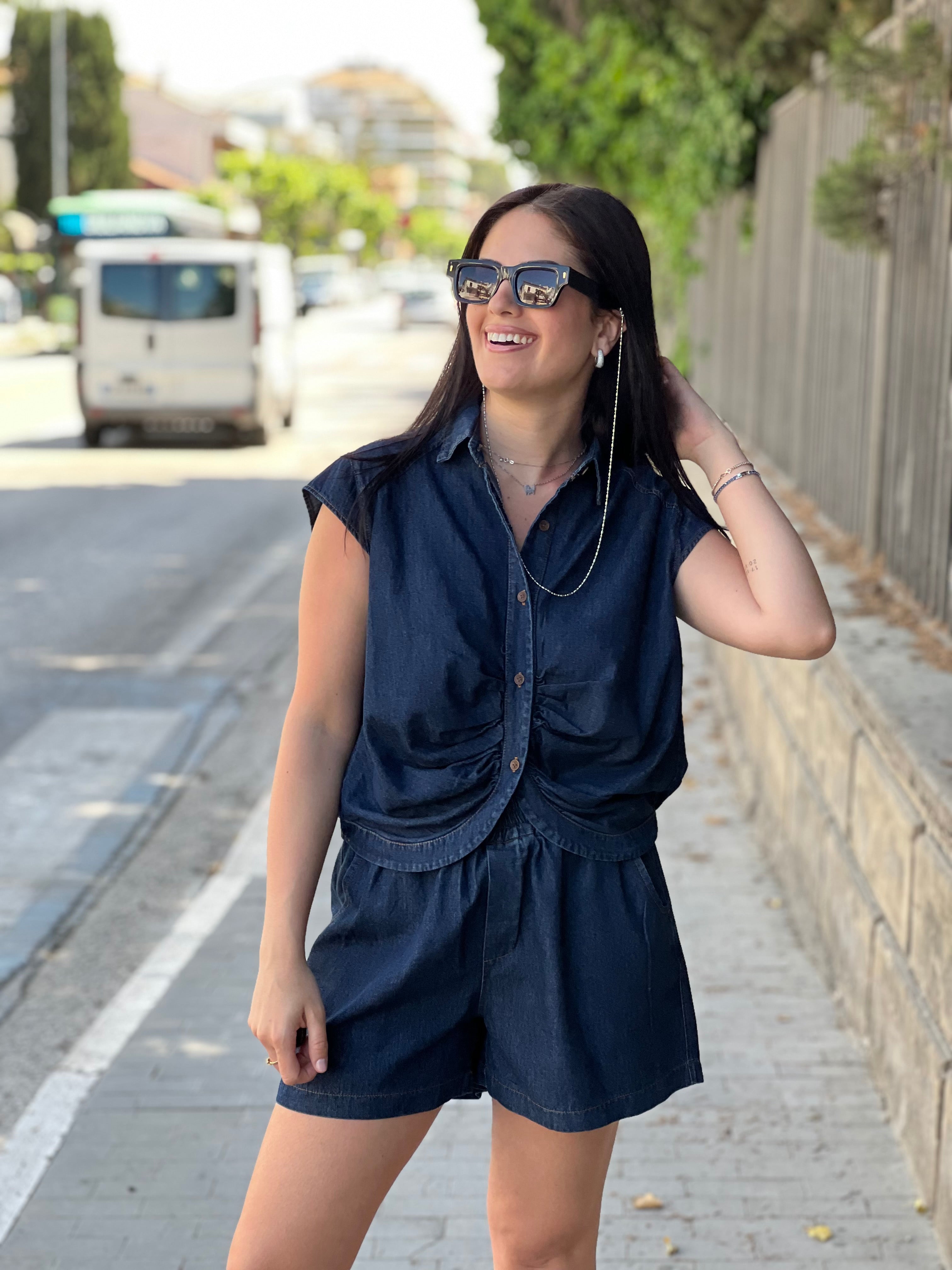 Coordinato shorts jeans