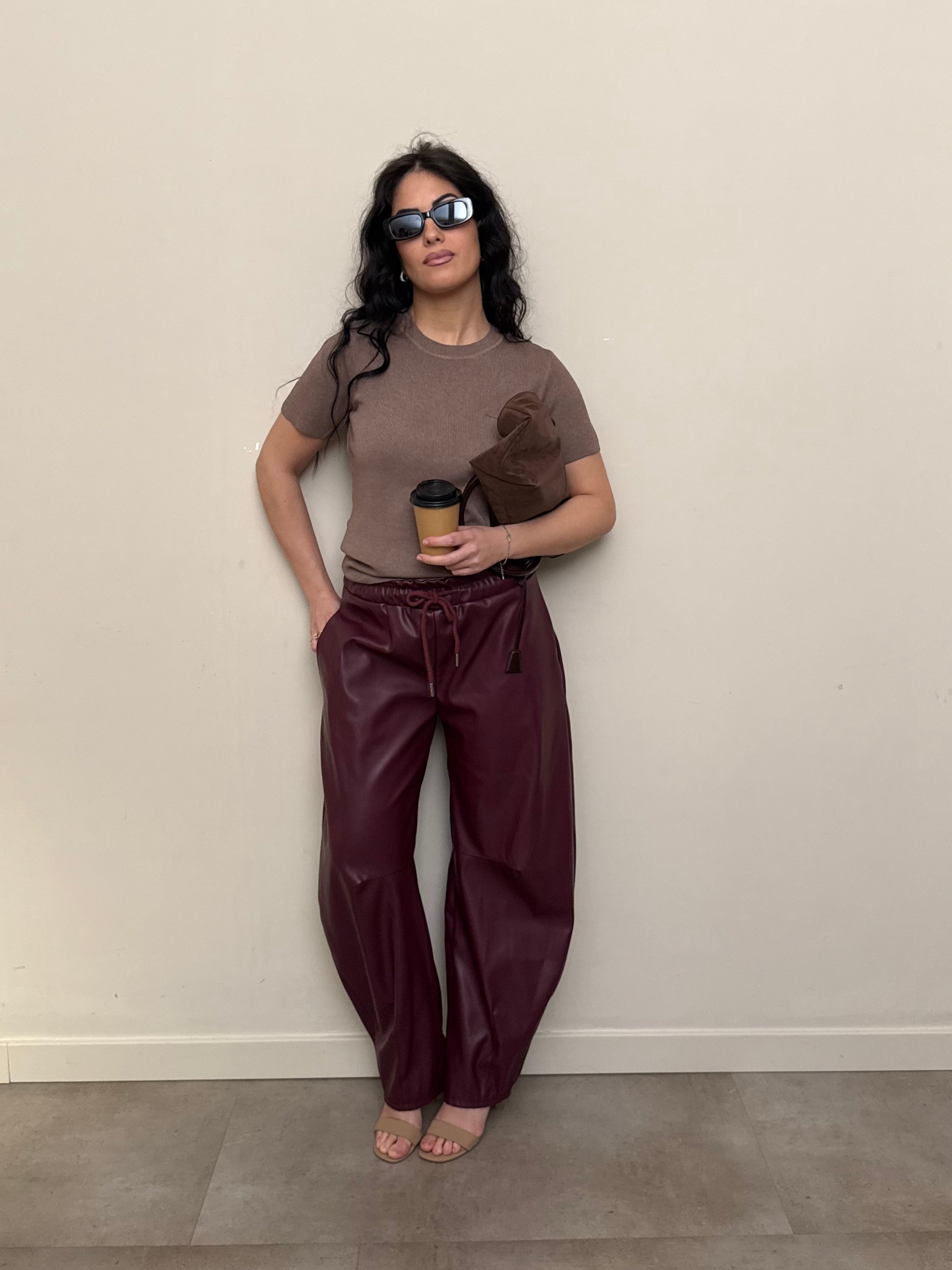 T-shirt filo basic tortora