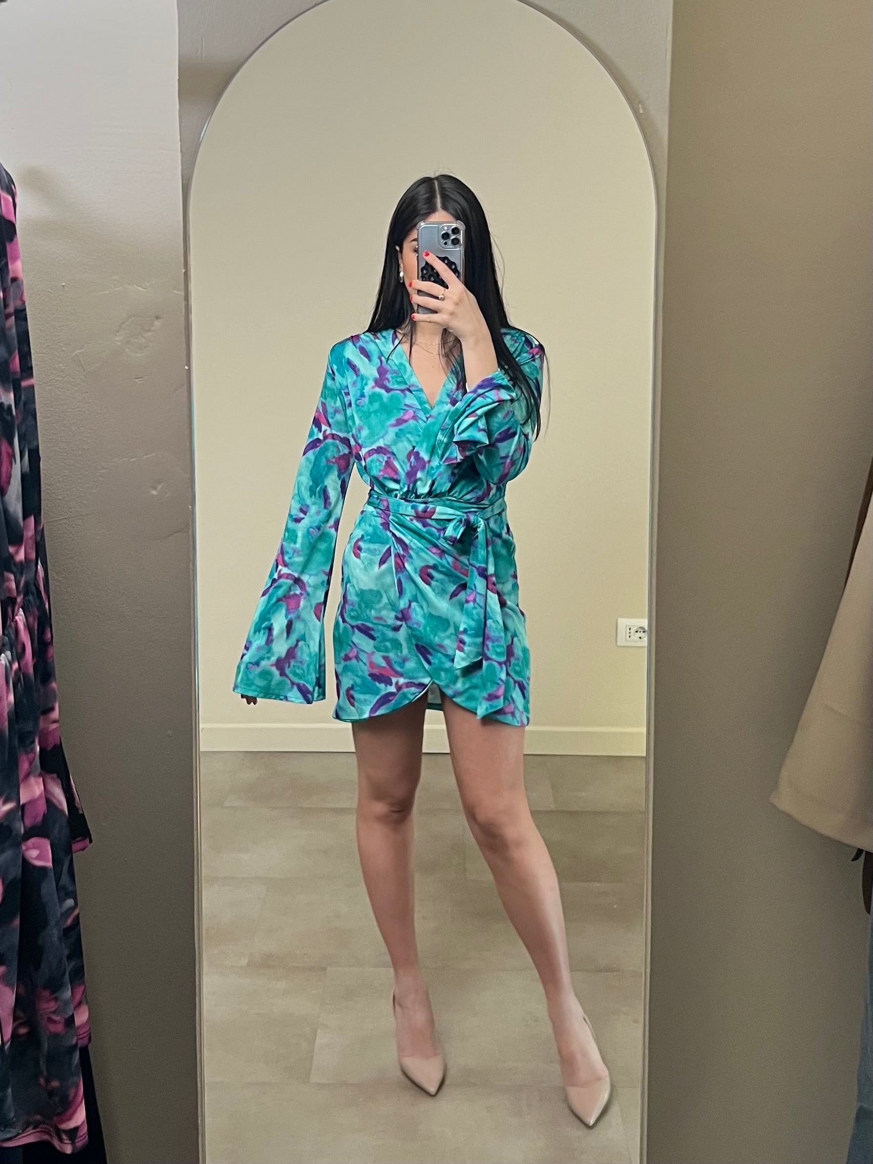 Mini dress / blusa incrocio