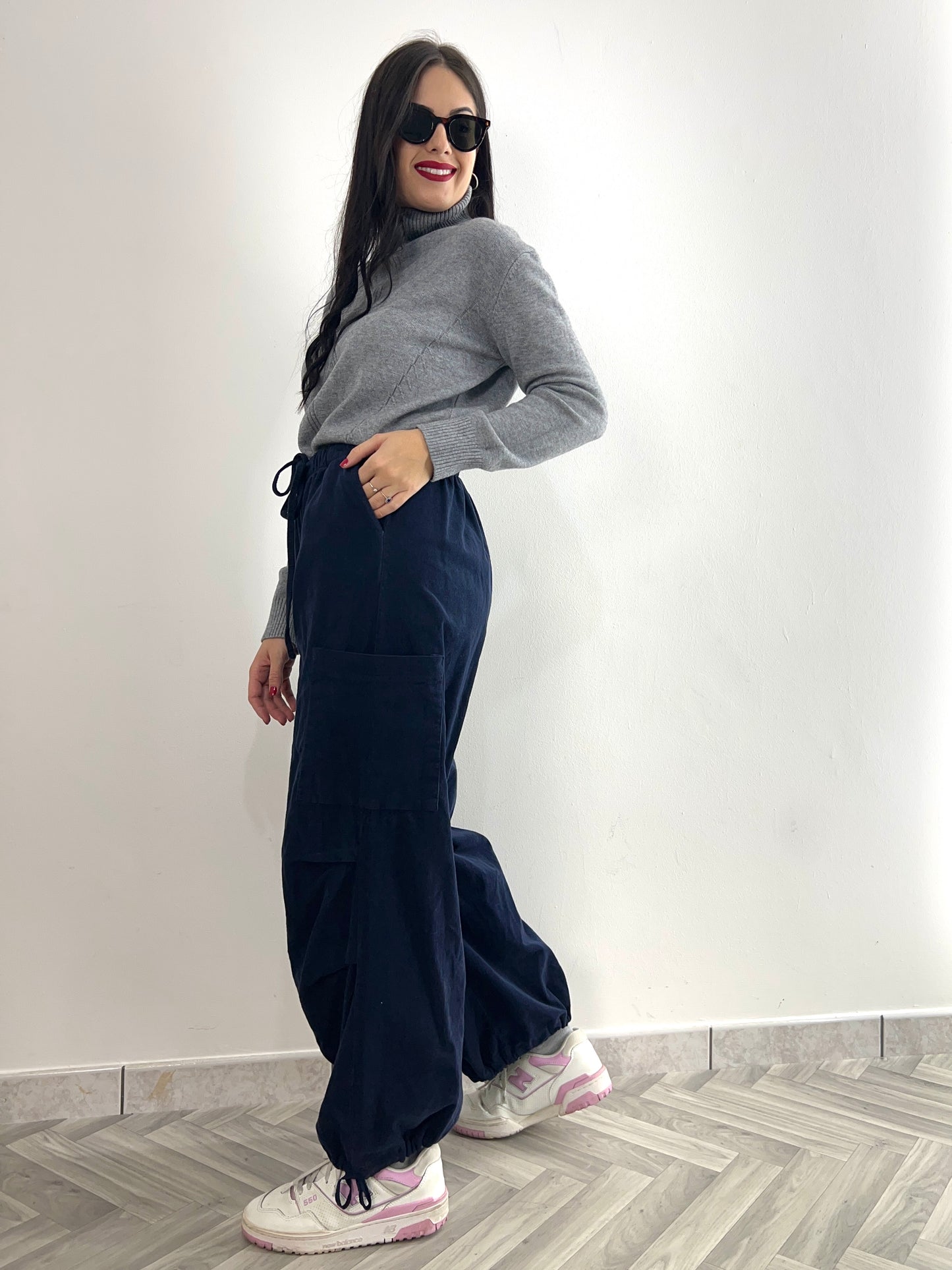 Pantalone velluto cargo