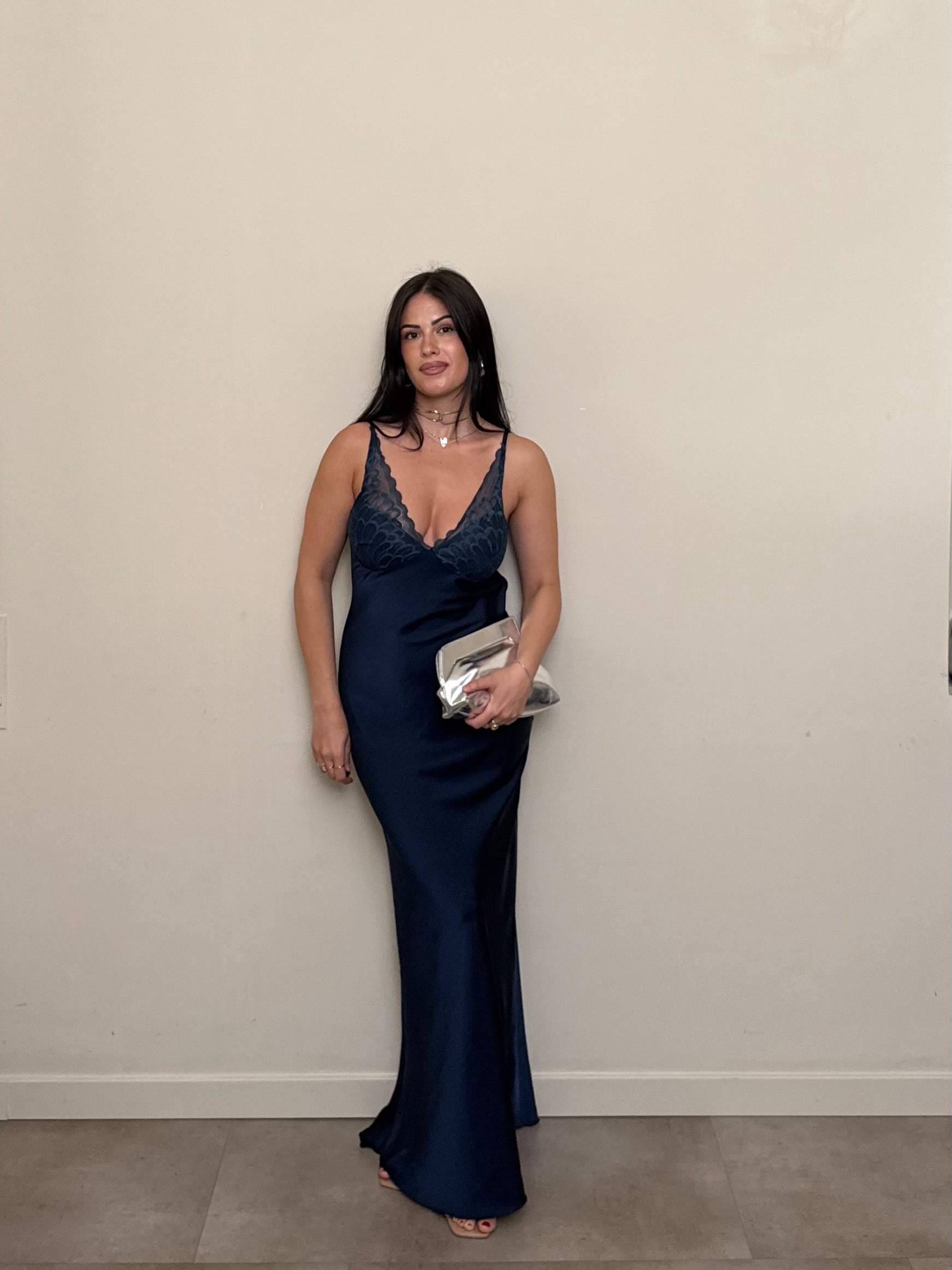 Abito pizzo blu