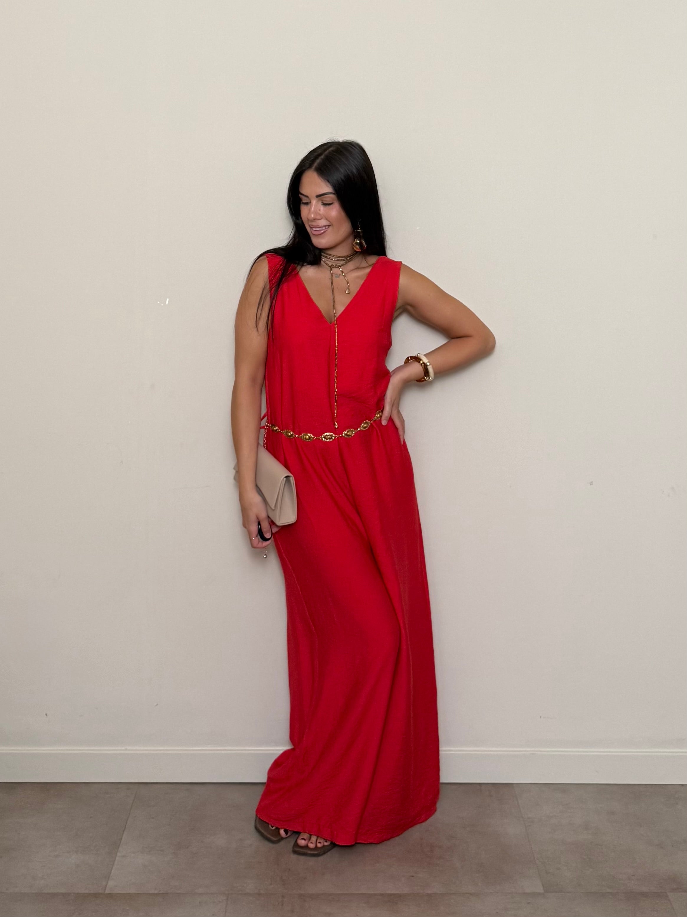 Jumpsuit Ginny rosso caldo
