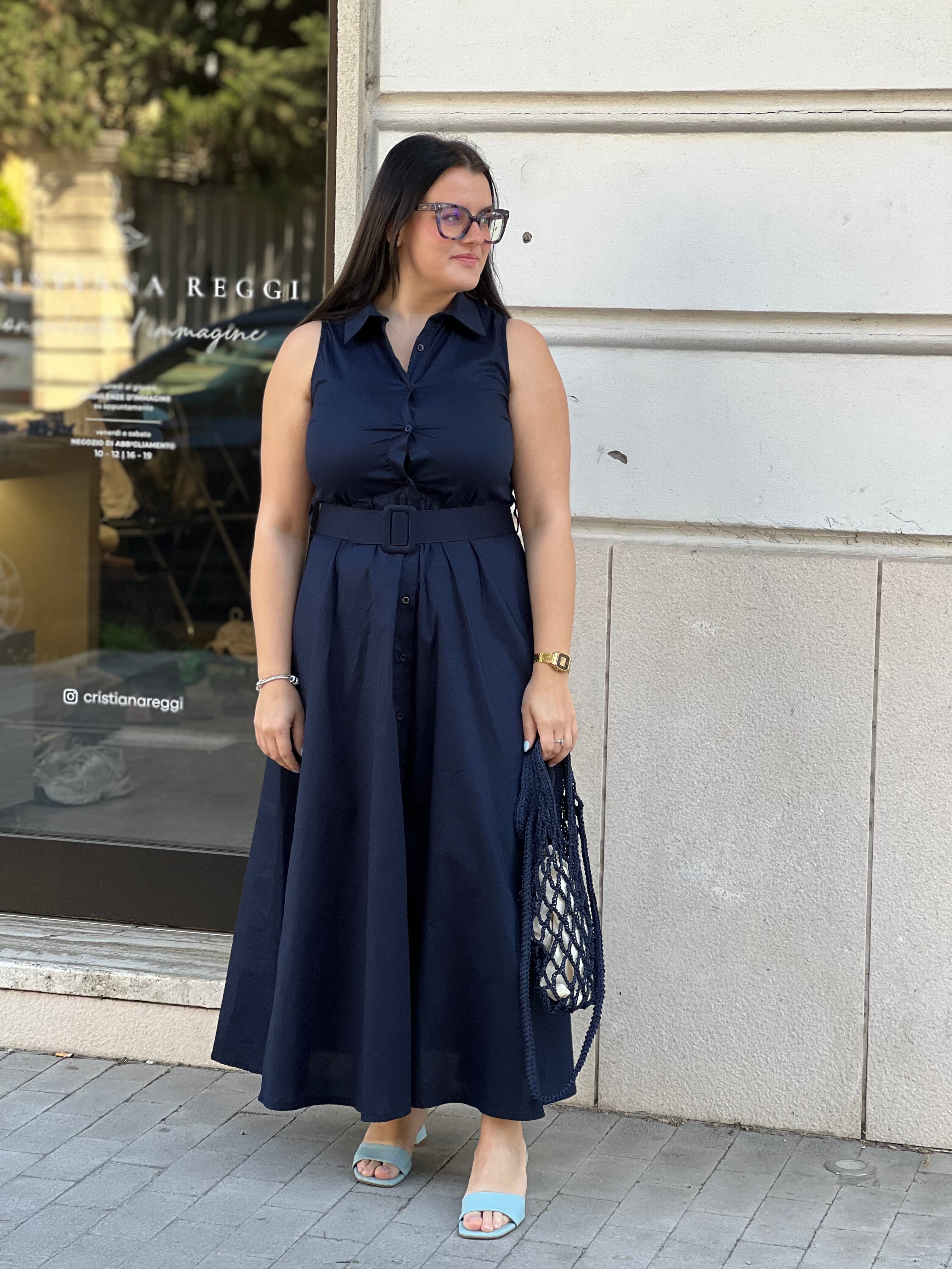 Vestito lungo cotone