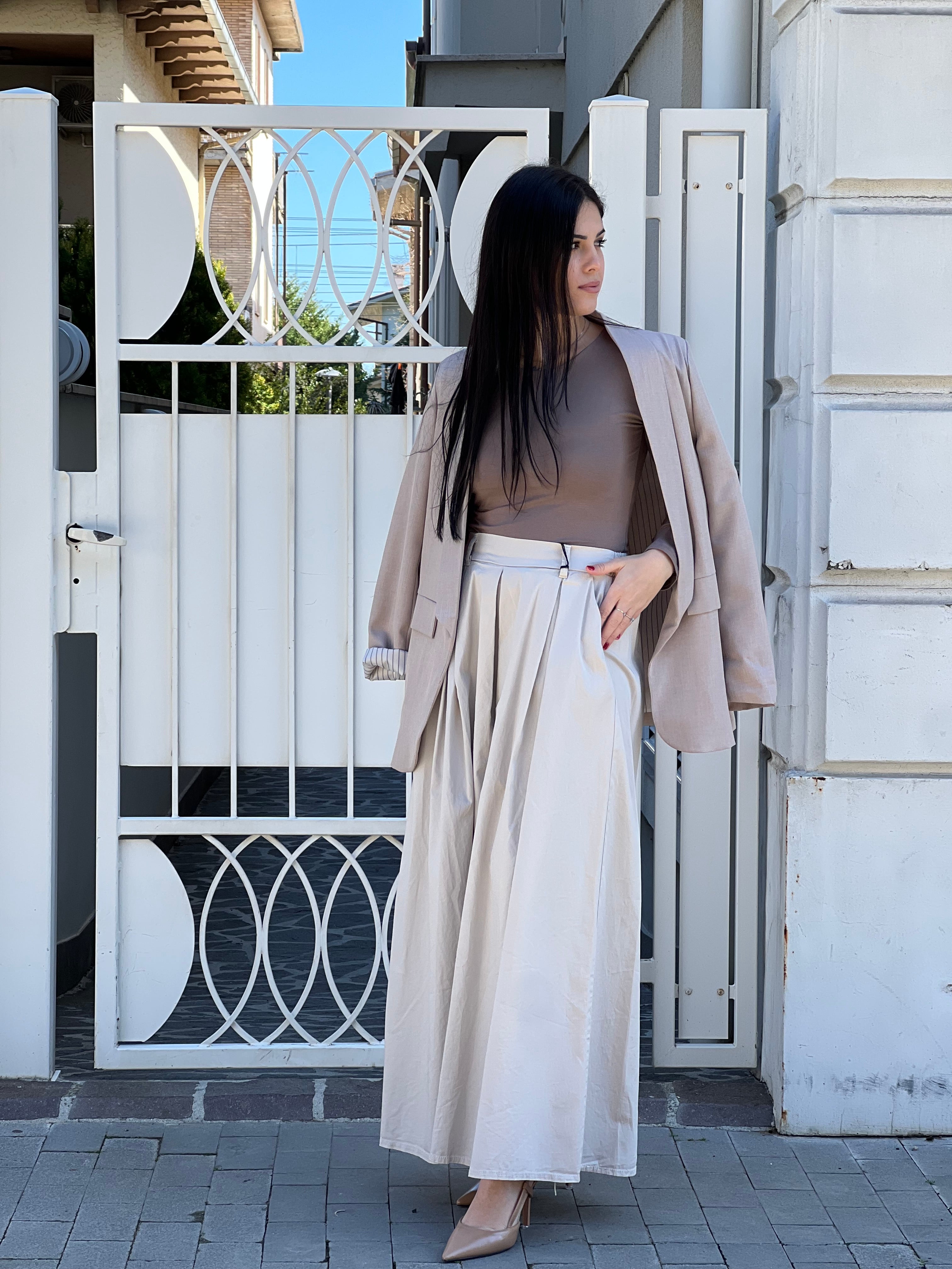 Blazer manica gessata