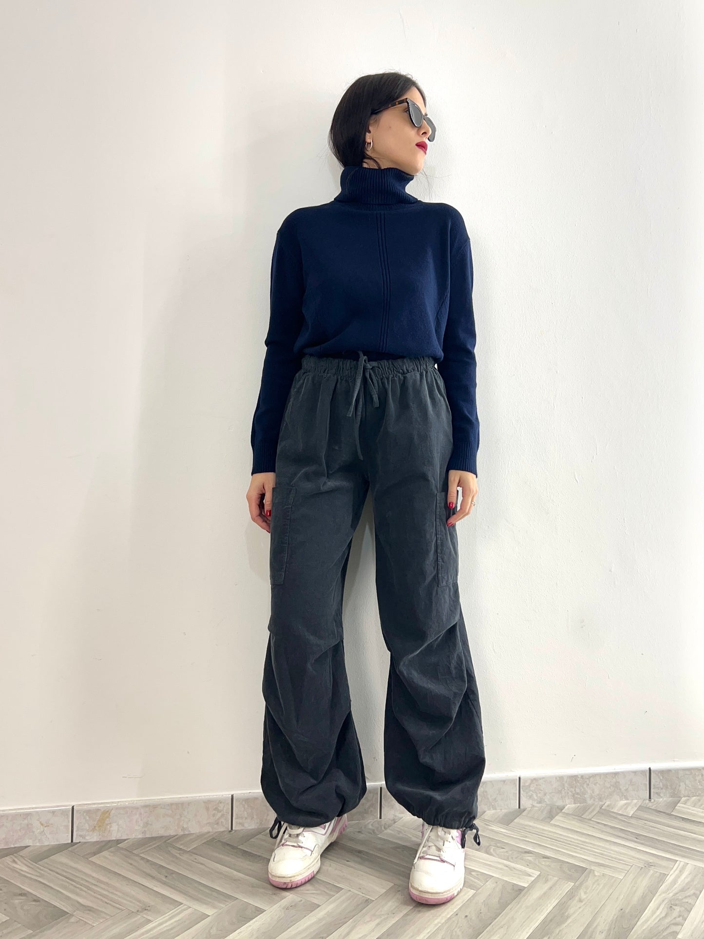 Pantalone velluto cargo