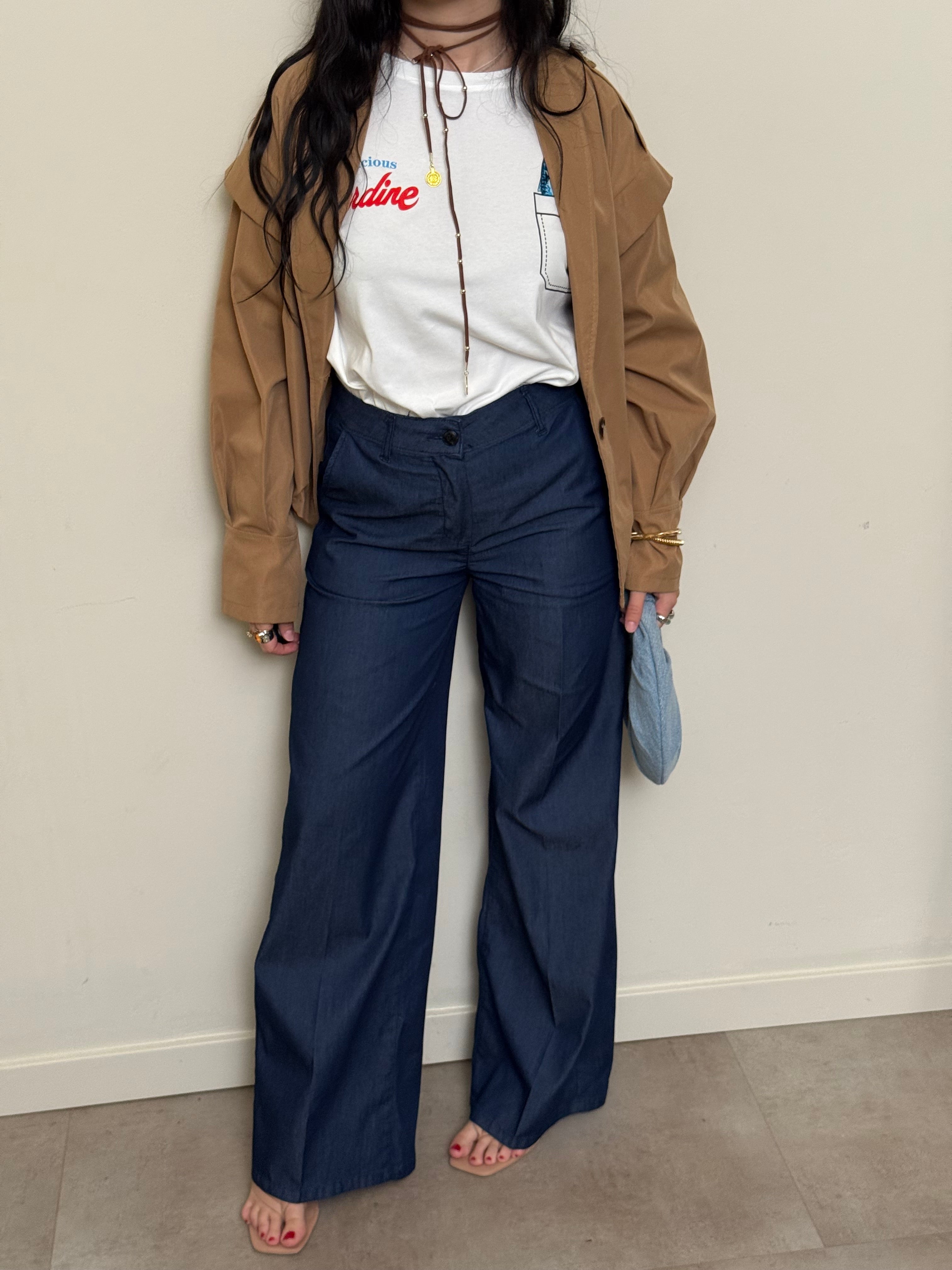 Jeans morbido palazzo