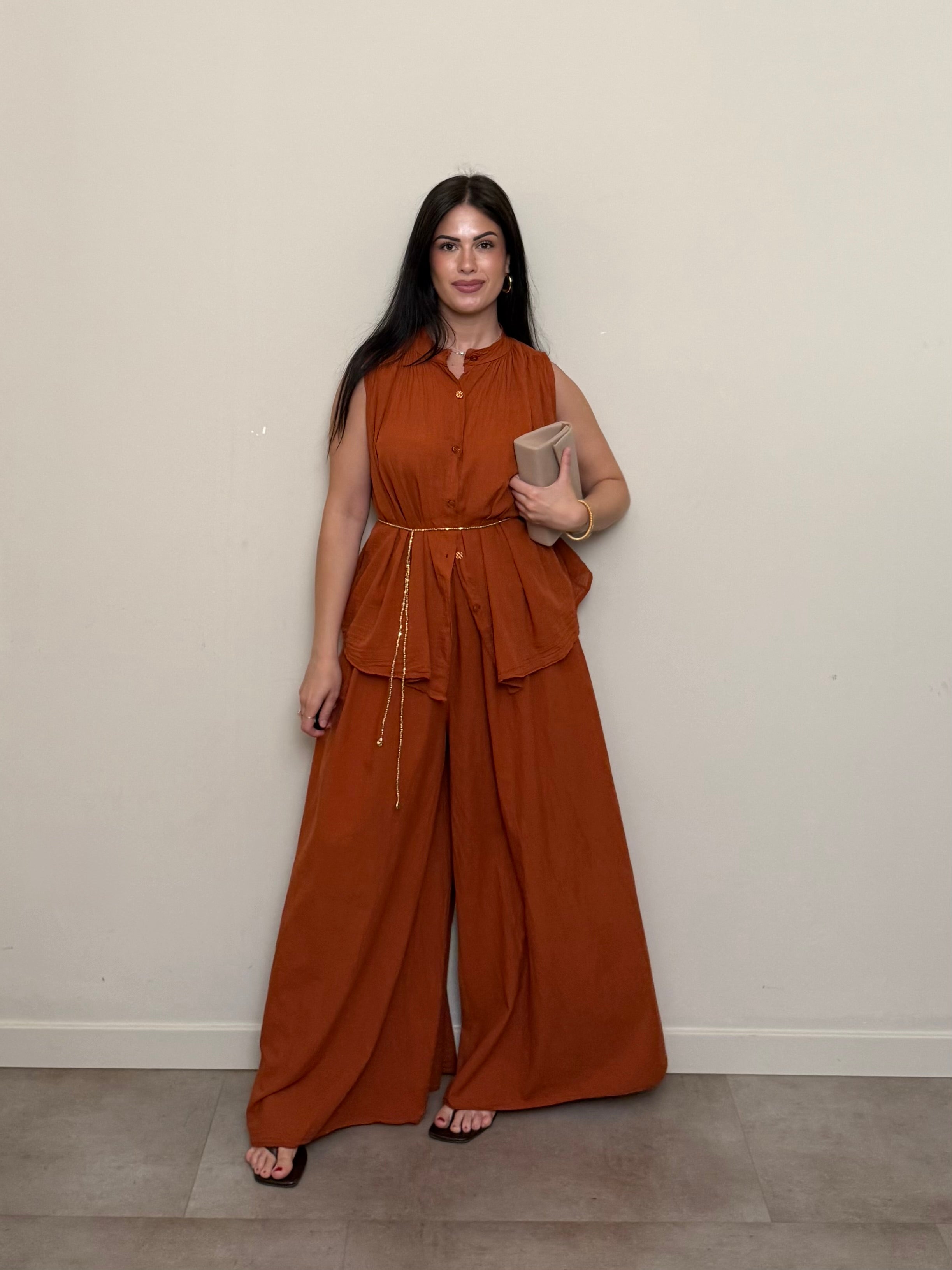 Coordinato cotone zucca