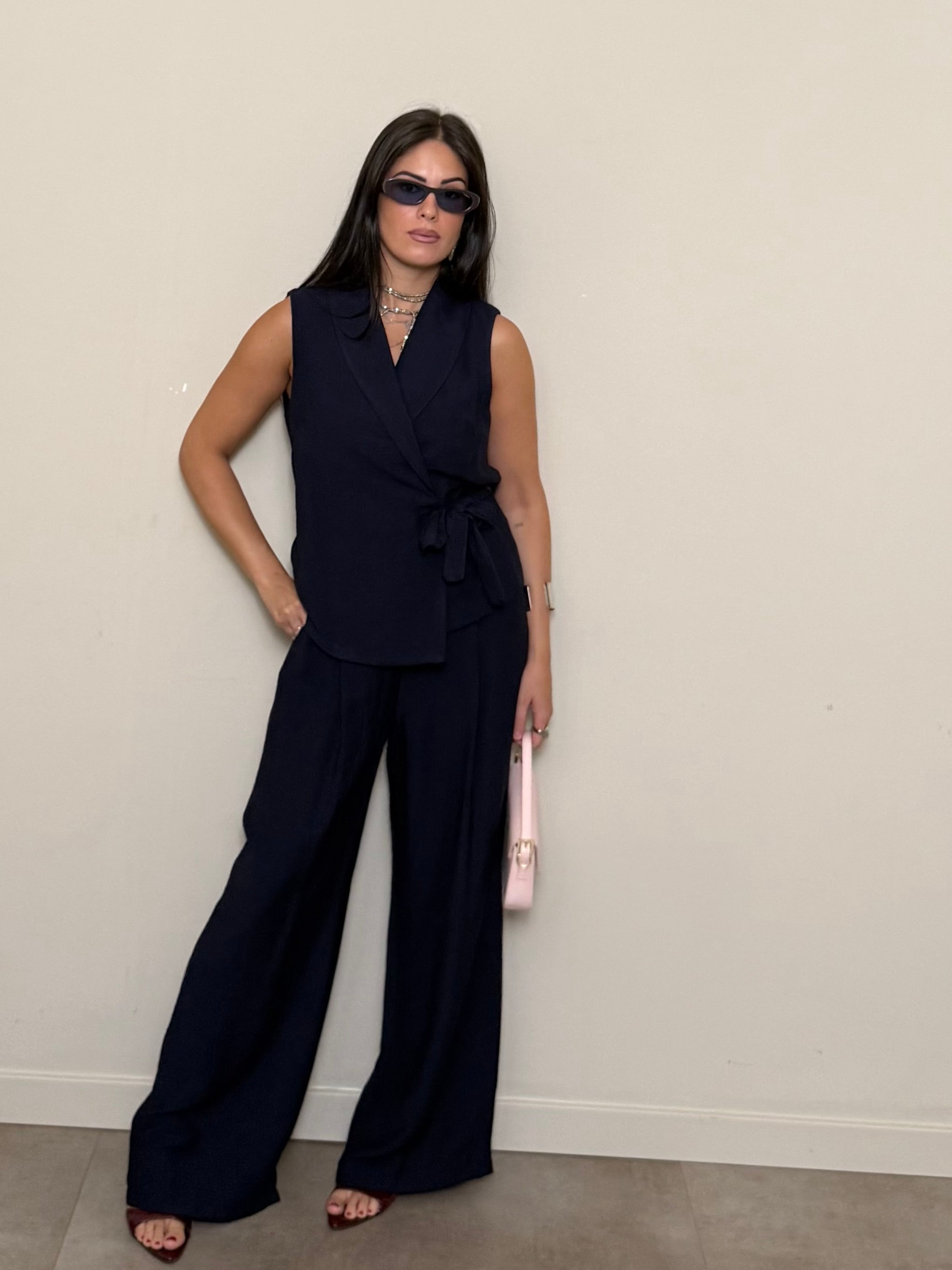 Coordinato gilet blu