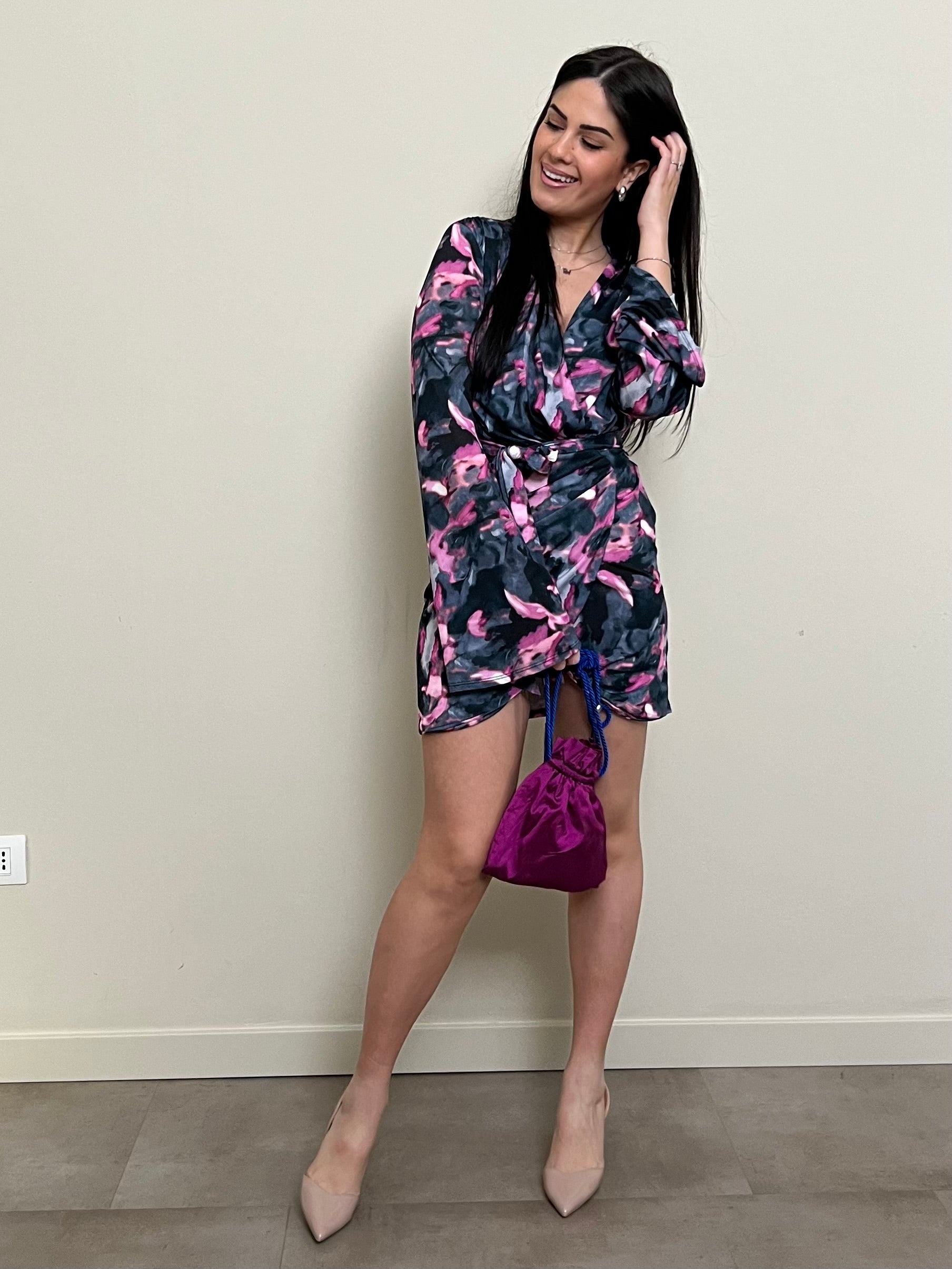 Mini dress / blusa incrocio