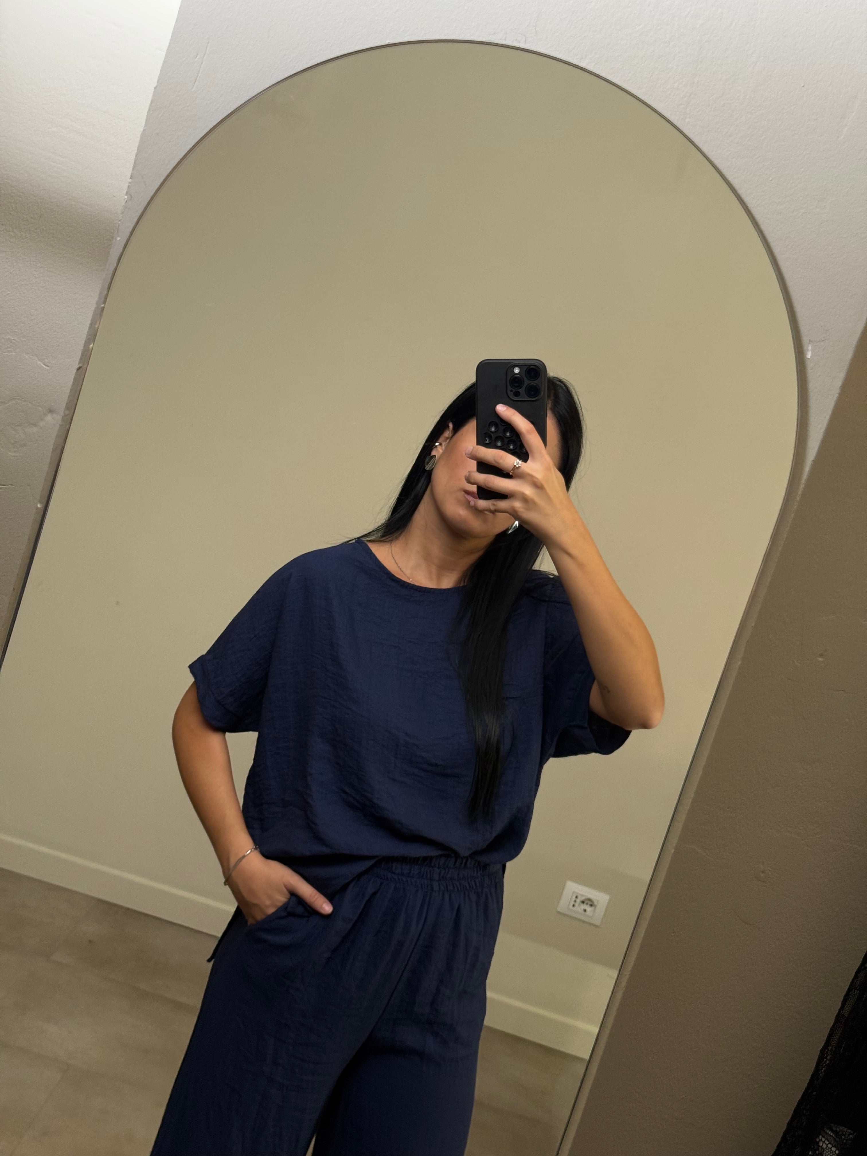 Coordinato tuta blu