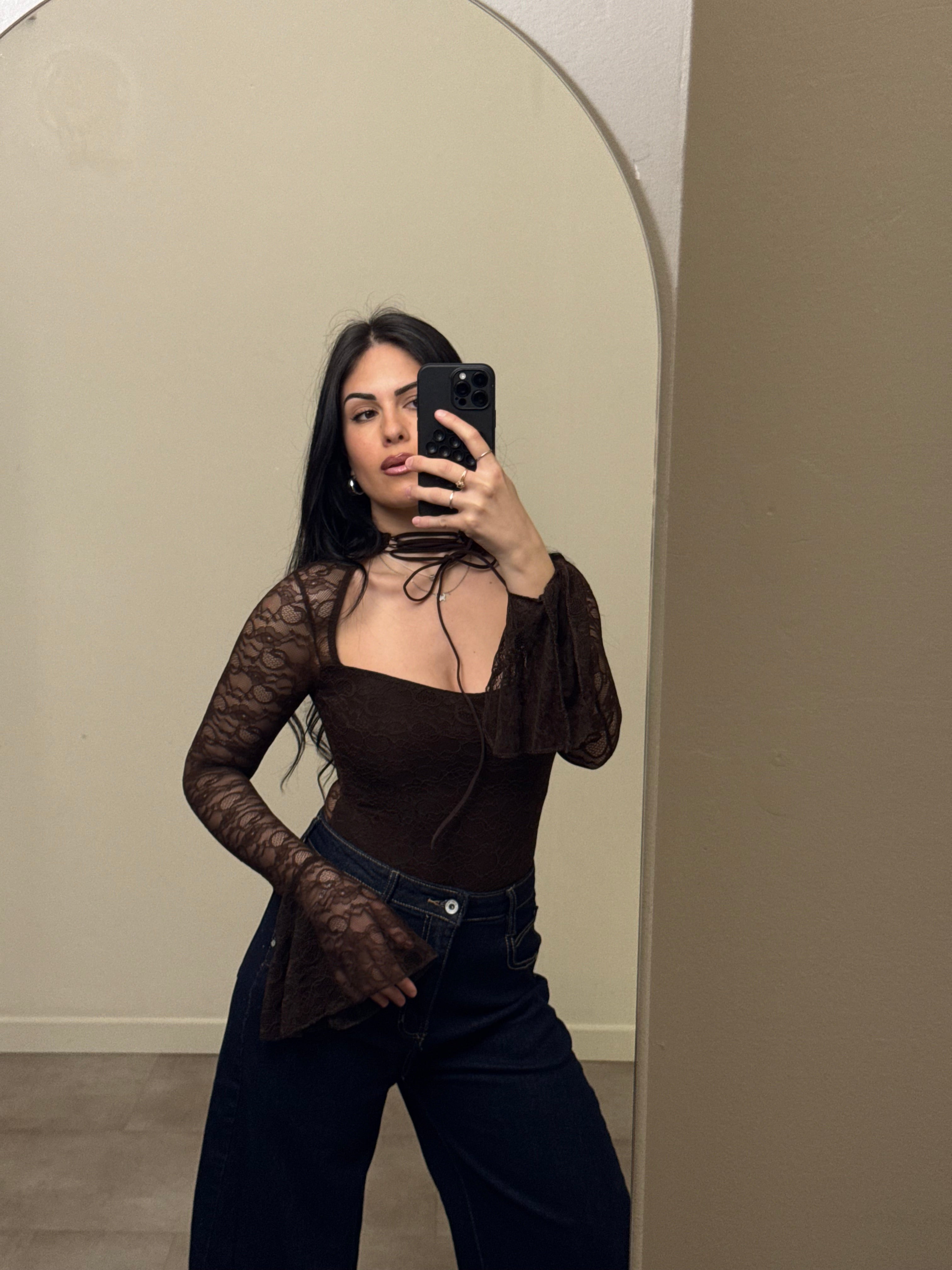 Body pizzo cioccolato