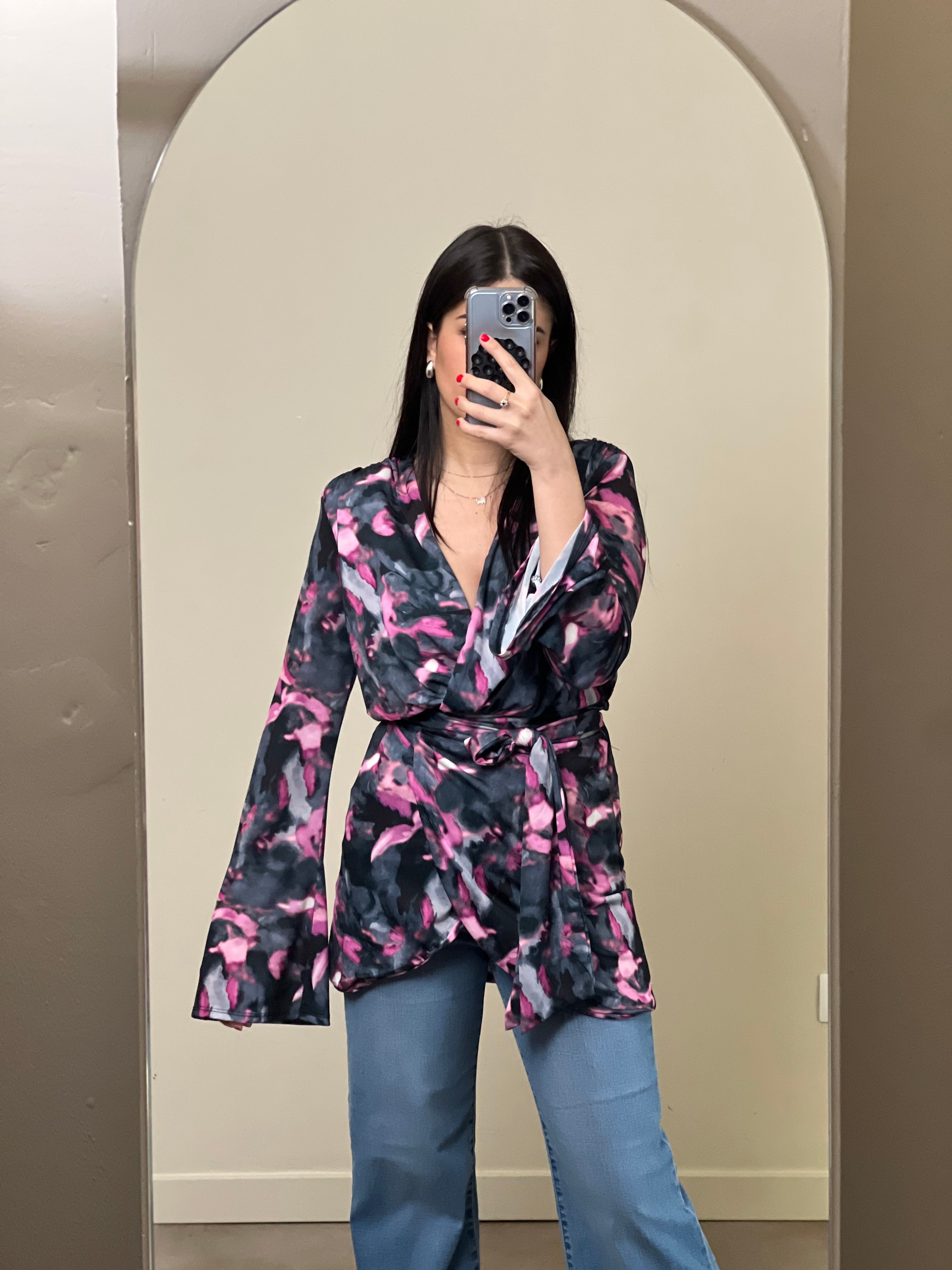 Mini dress / blusa incrocio
