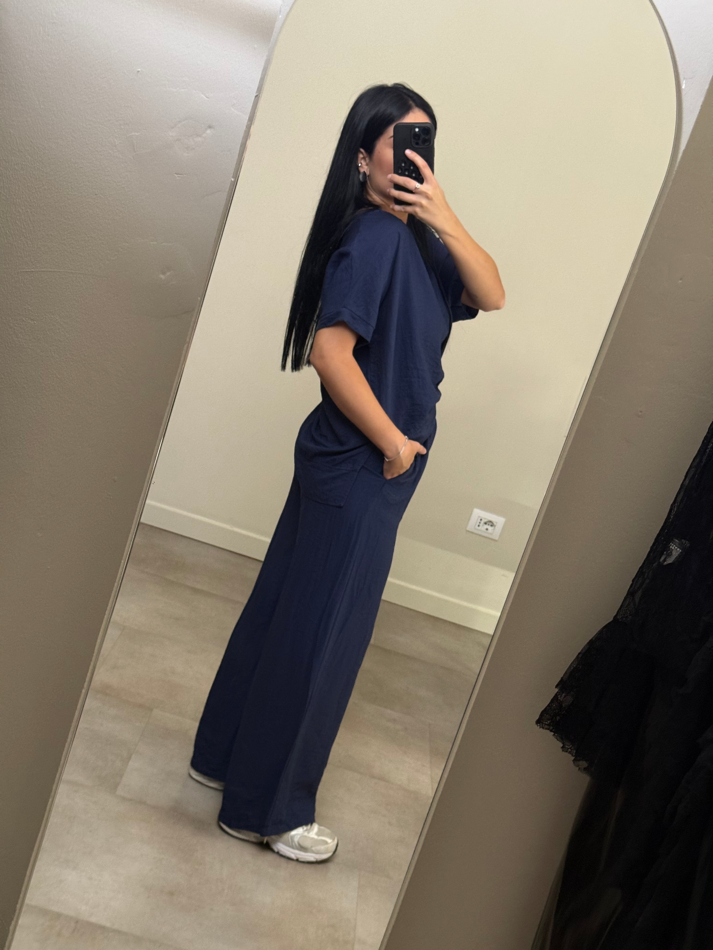 Coordinato tuta blu