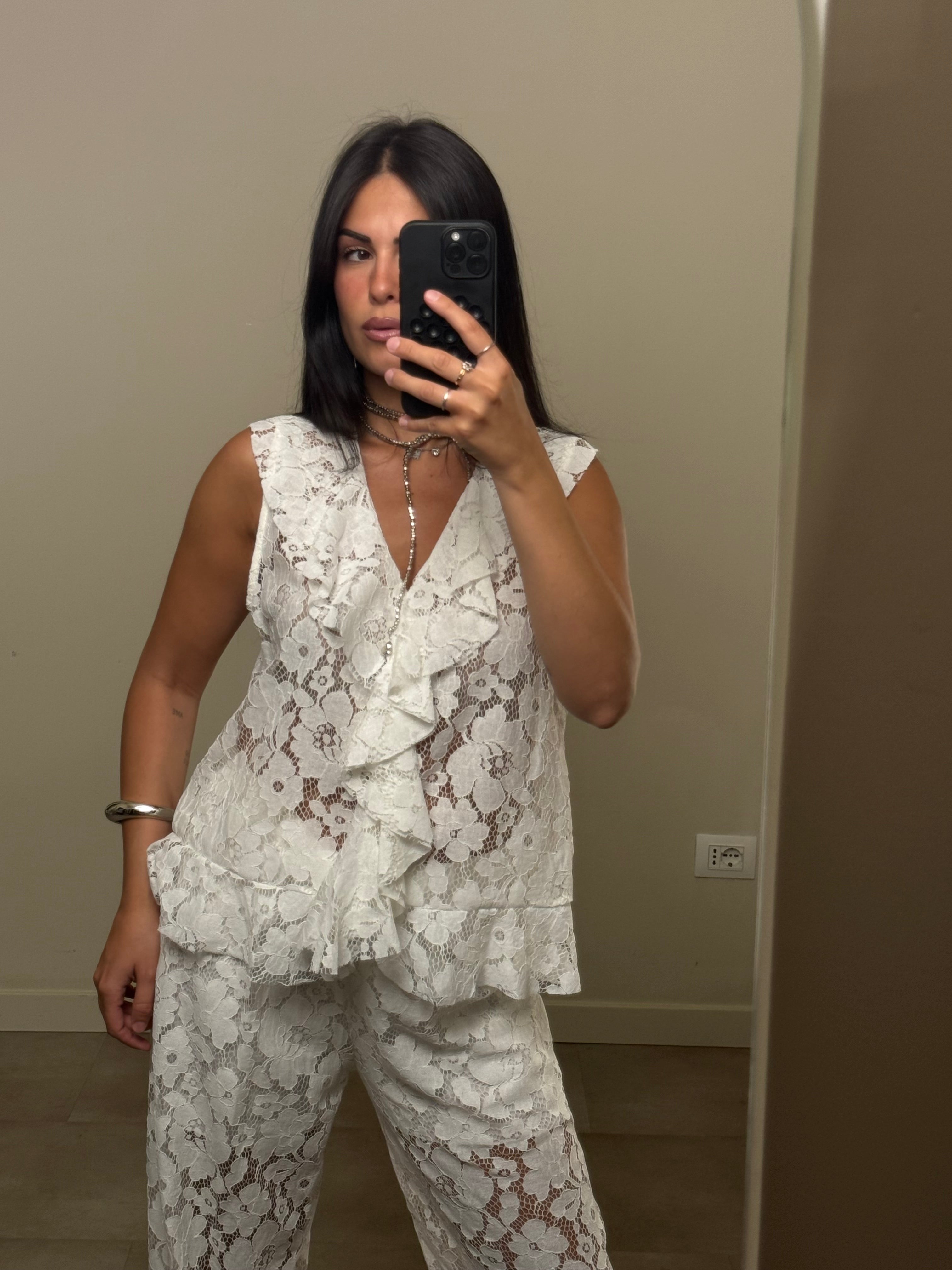 Completo pizzo bianco freddo