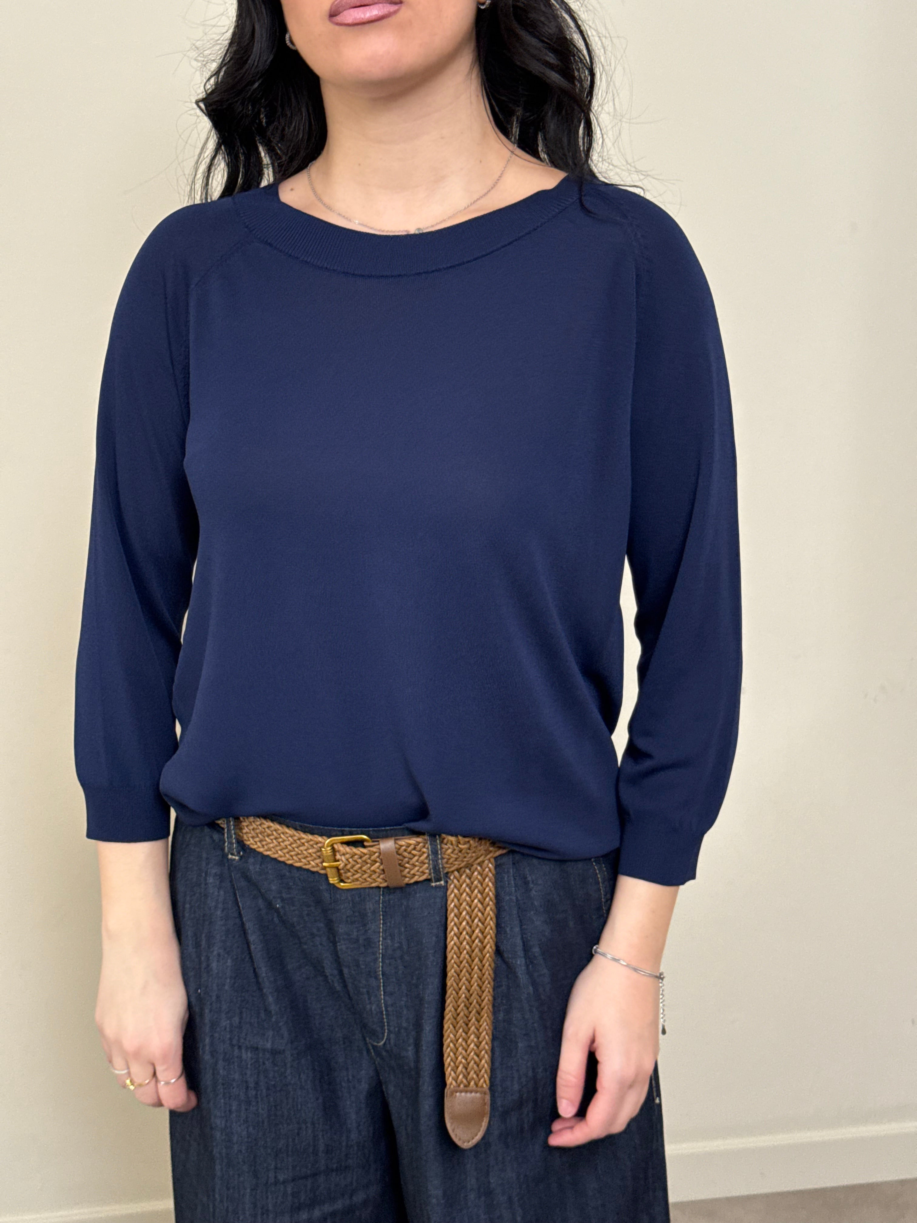 Maglia basic blu