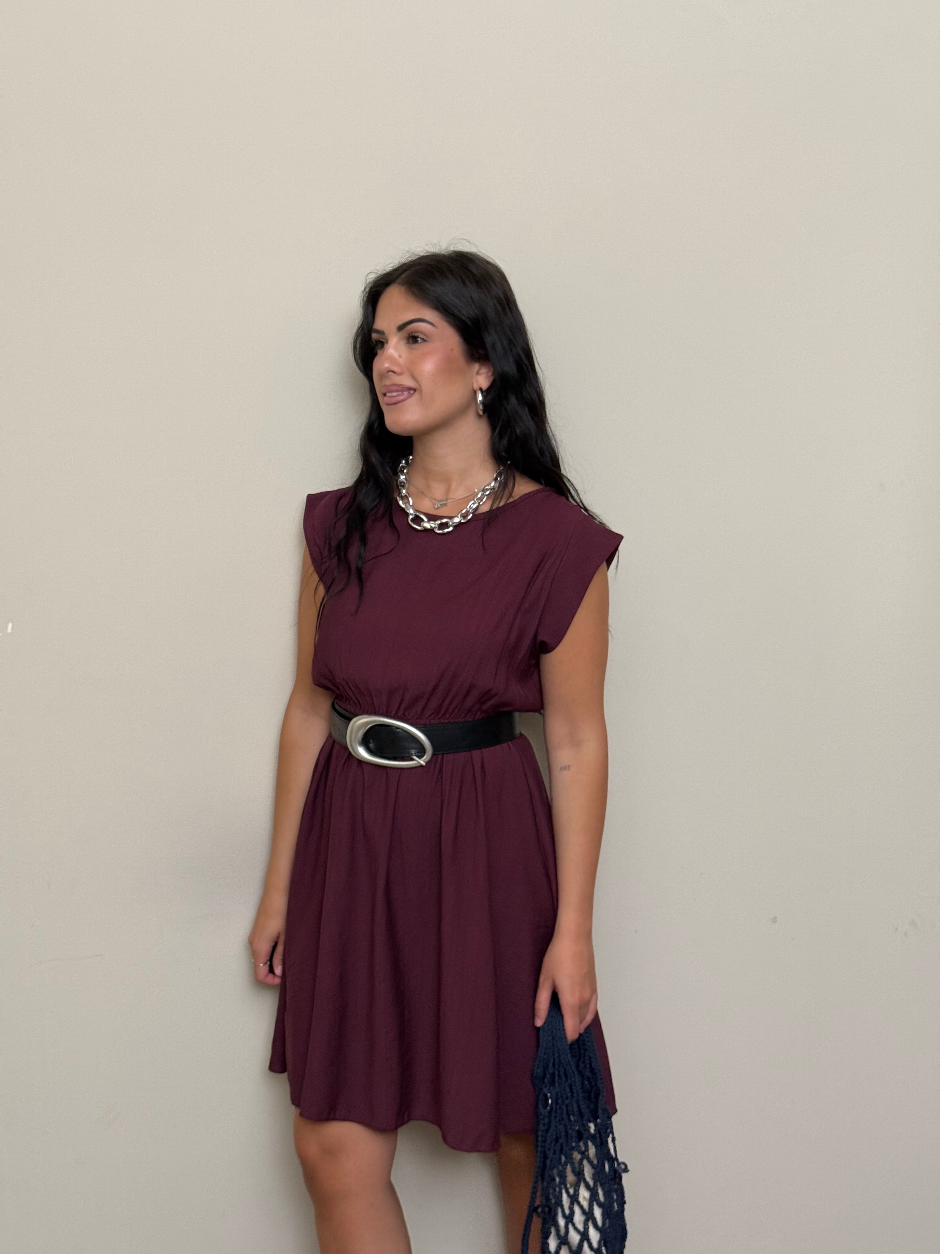 Vestitino basic bordeaux
