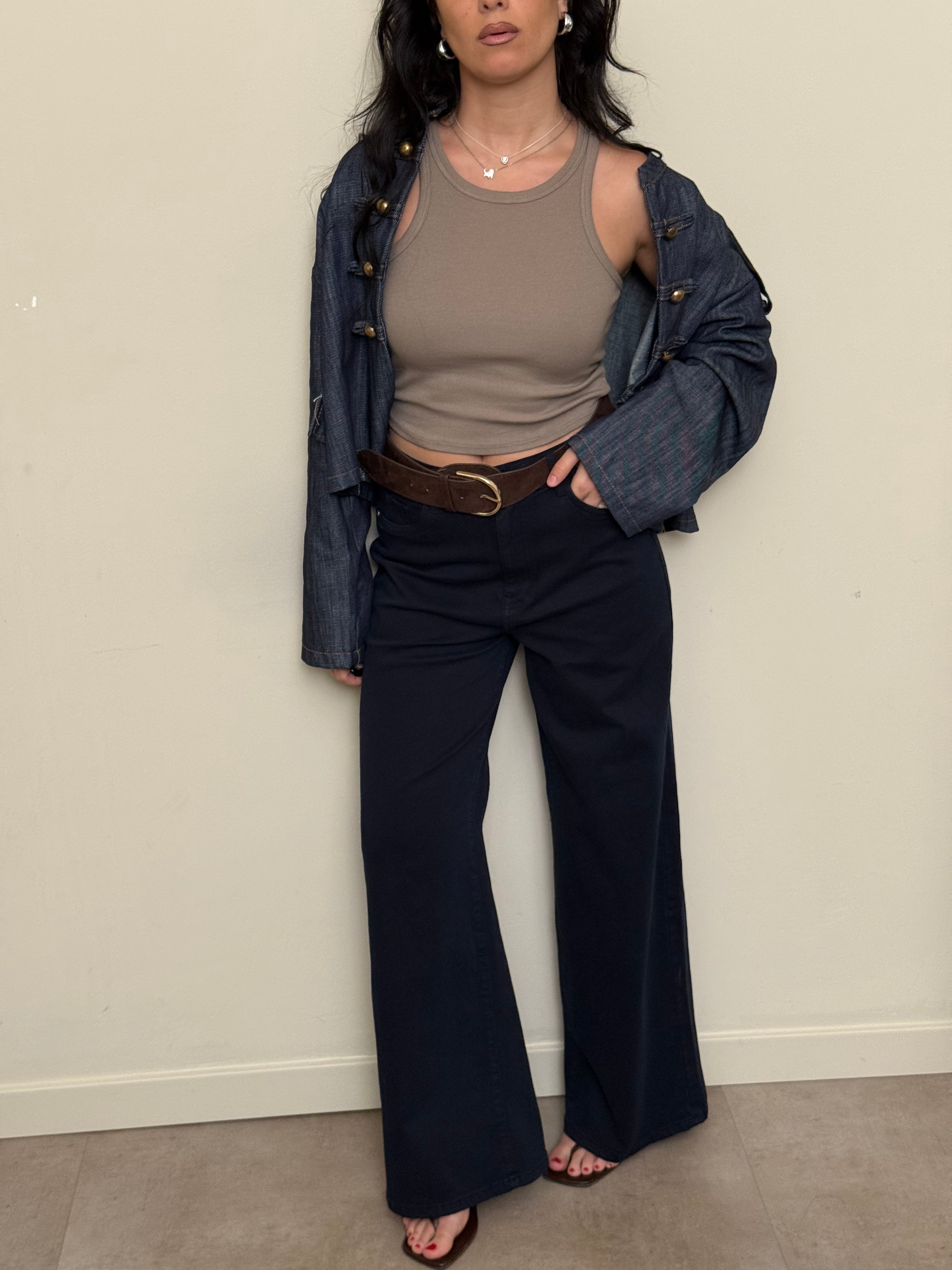 Jeans blu palazzo