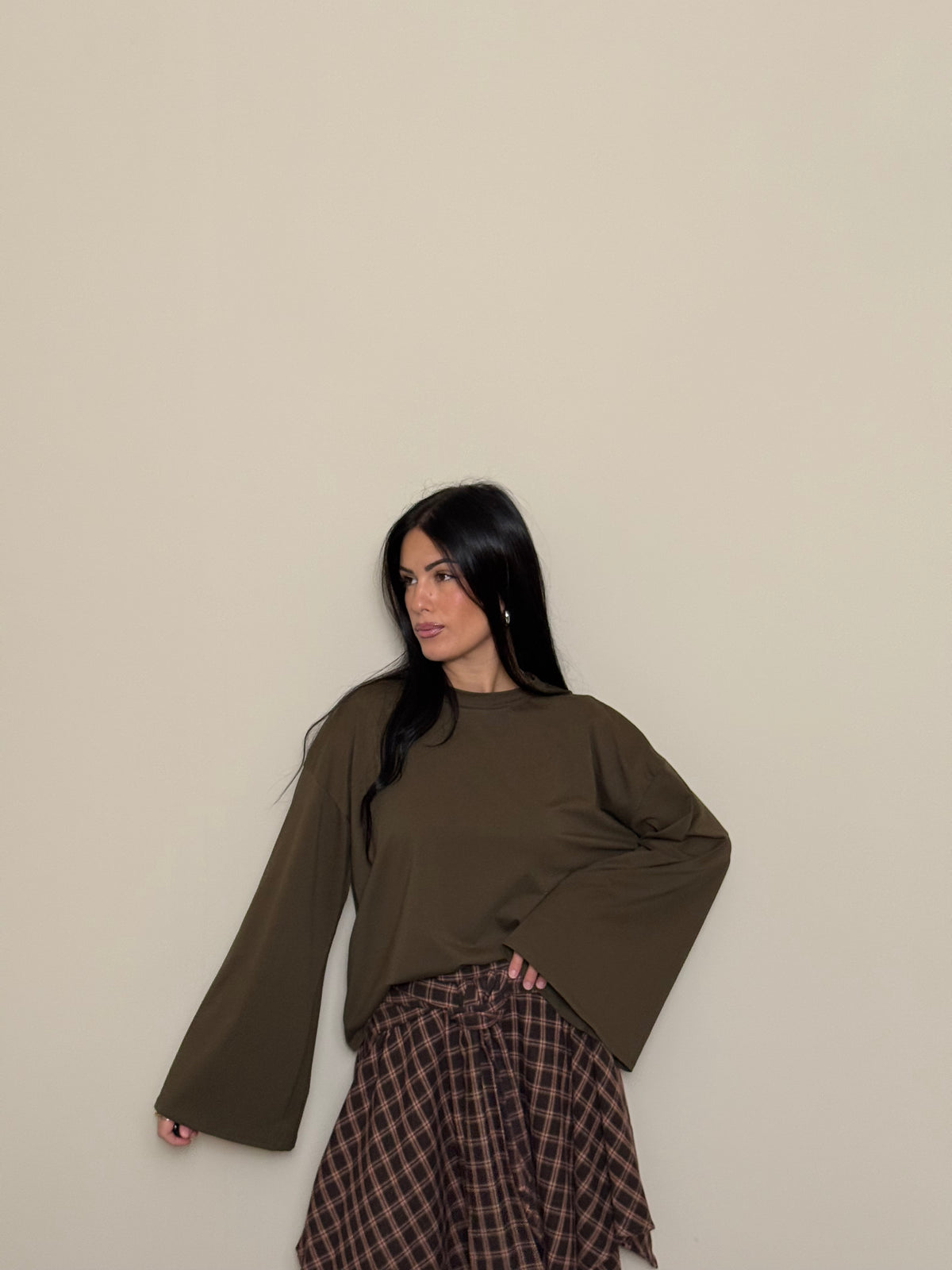 Longsleeve verde oliva