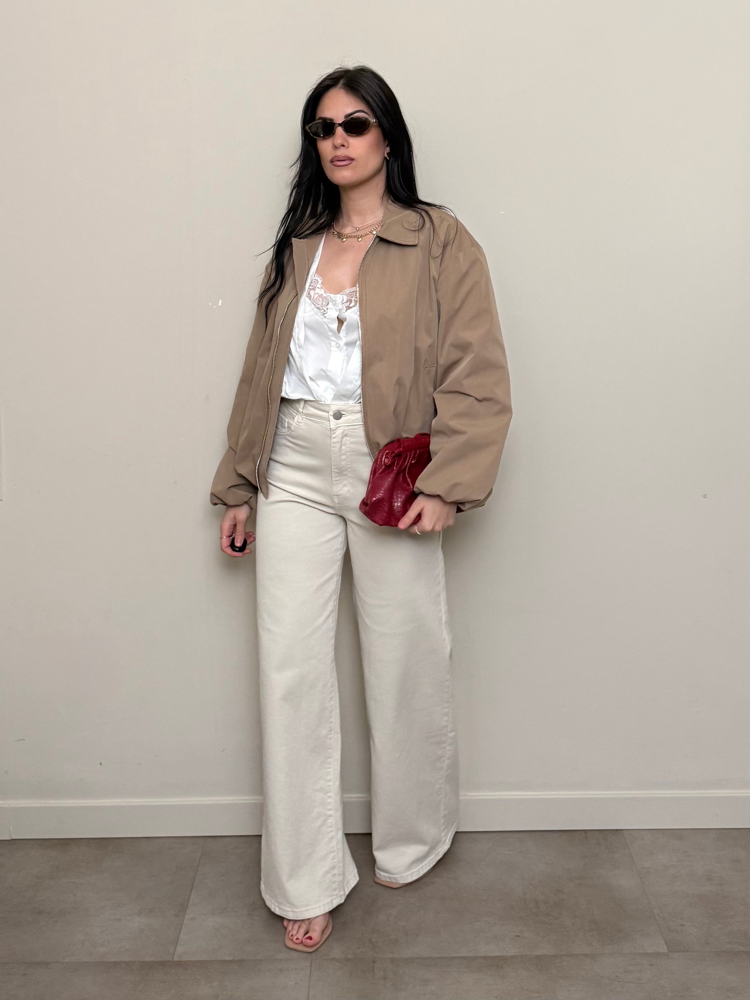 Jeans panna palazzo