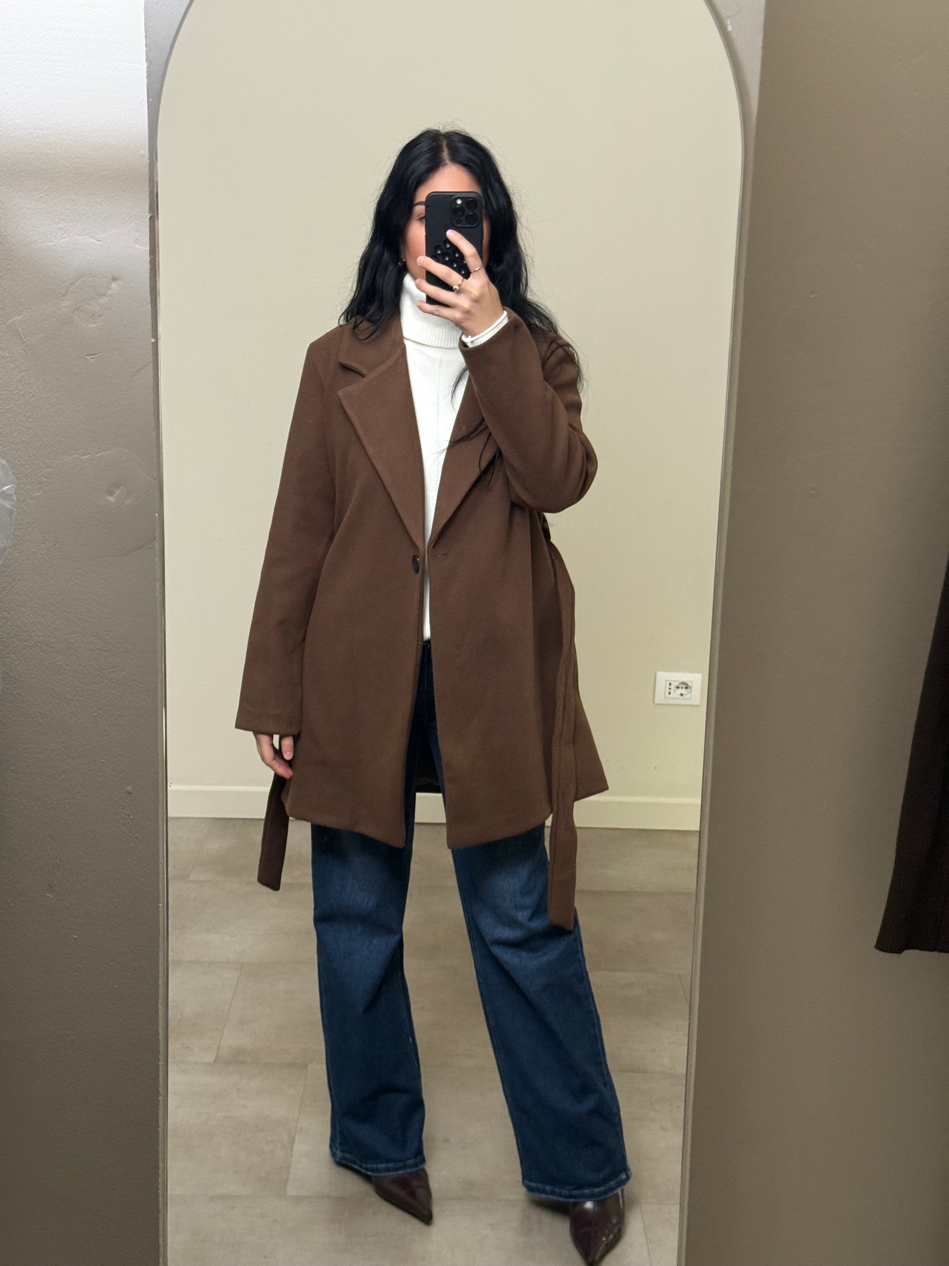 Cappotto cintura corto