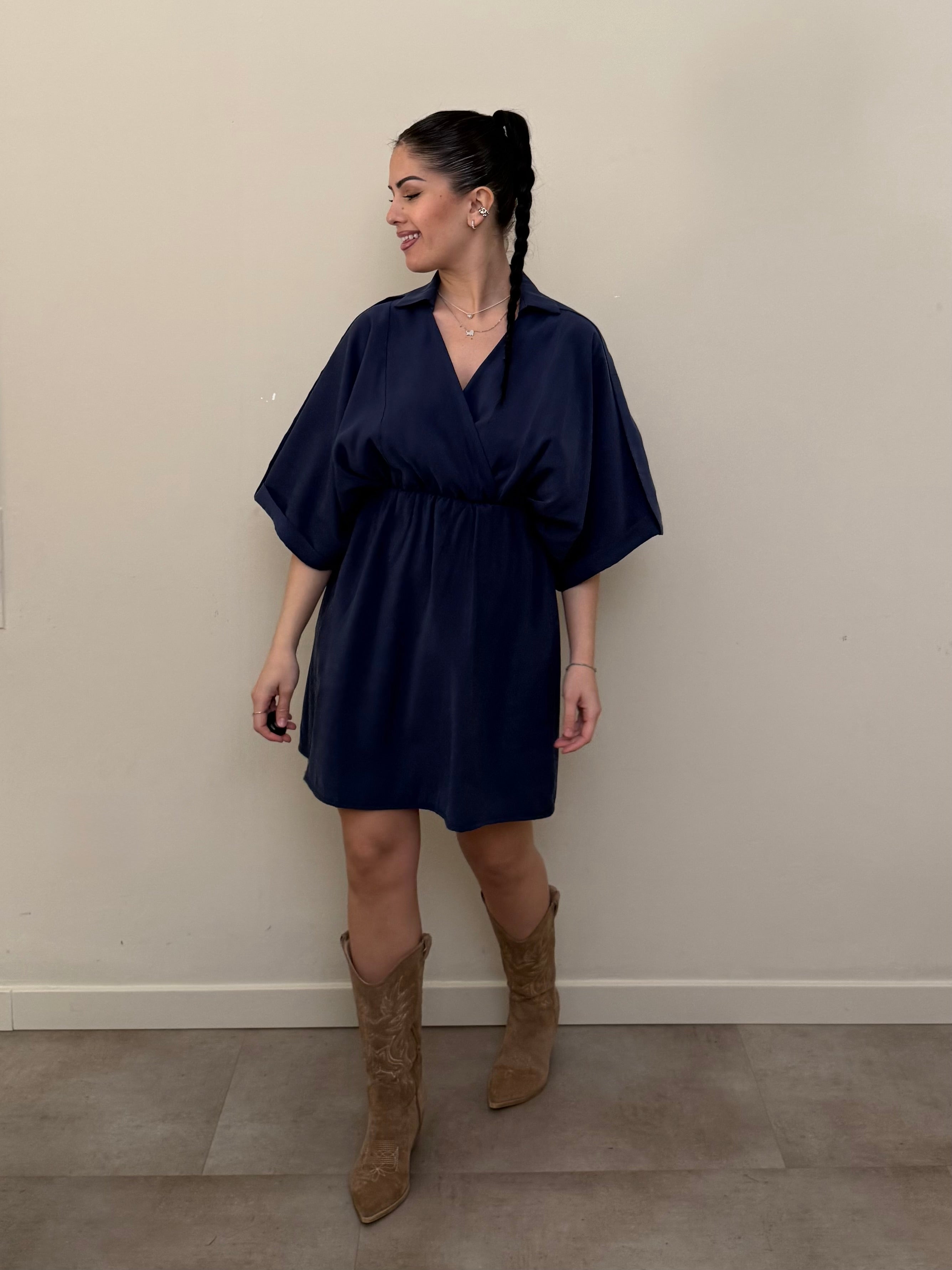 Dress viscosa blu