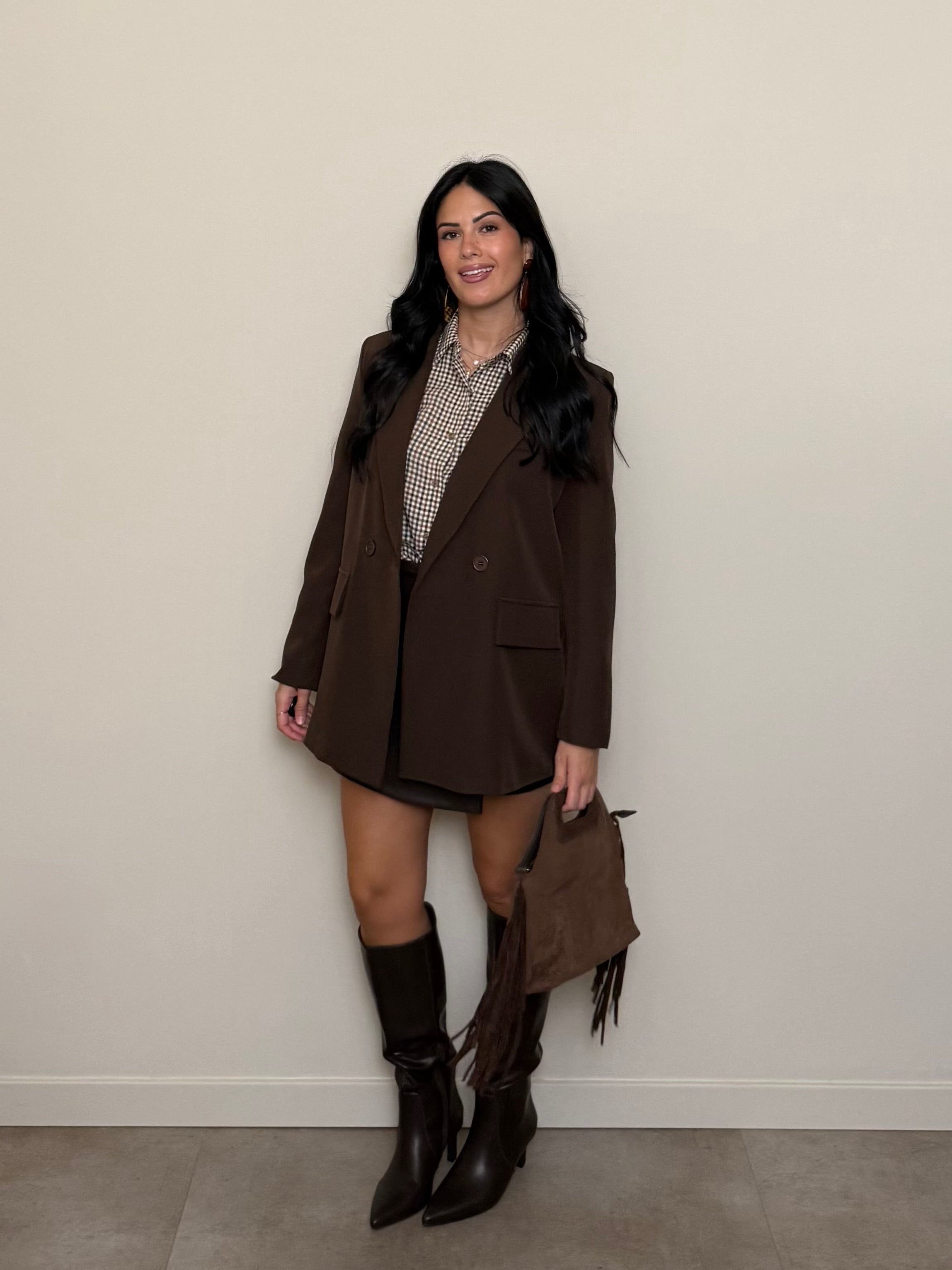 Blazer regular cioccolato