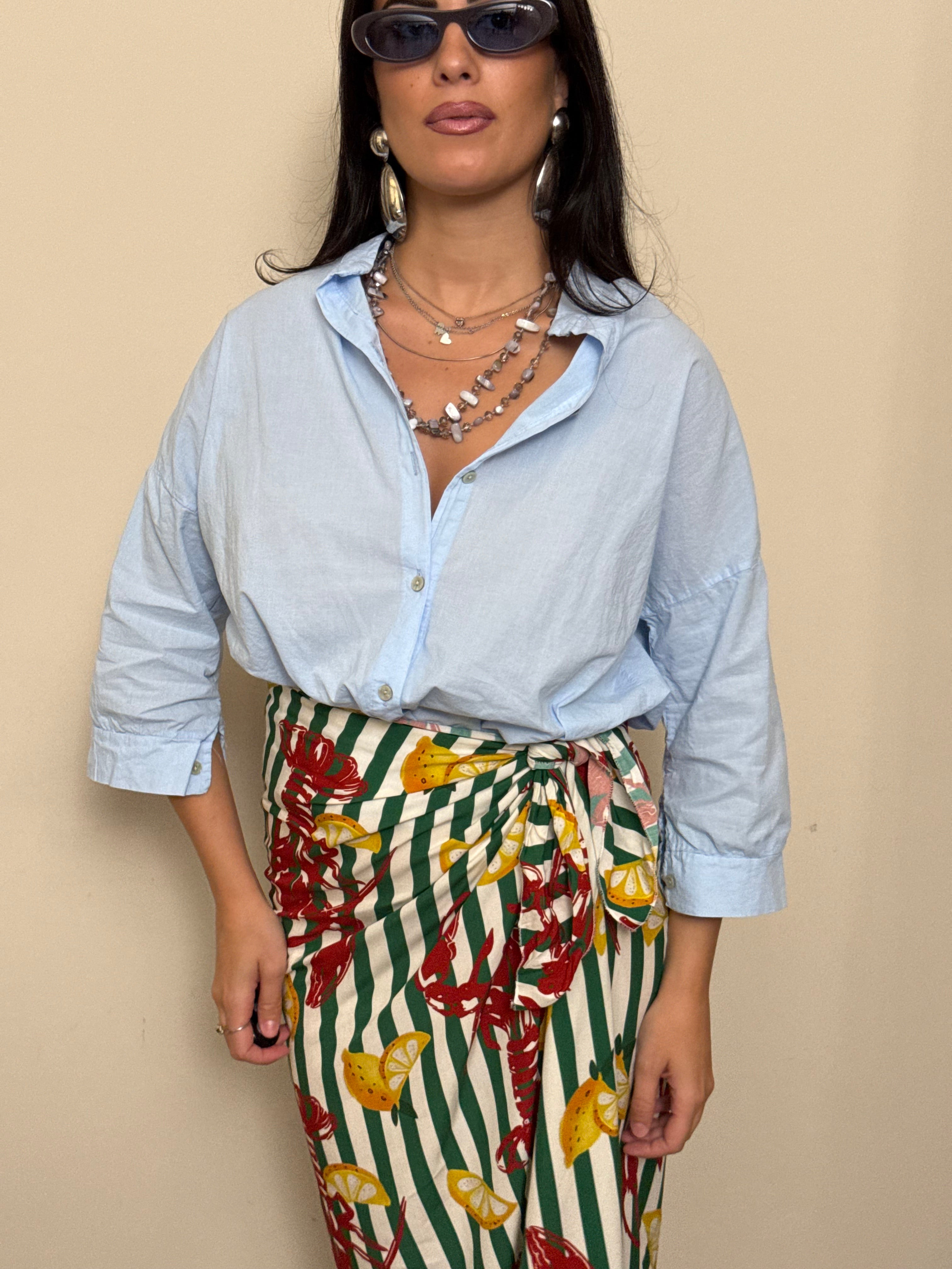 Camicia cotone azzurro