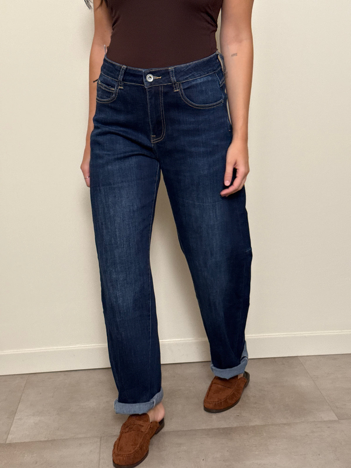 Jeans baggy blu scuro