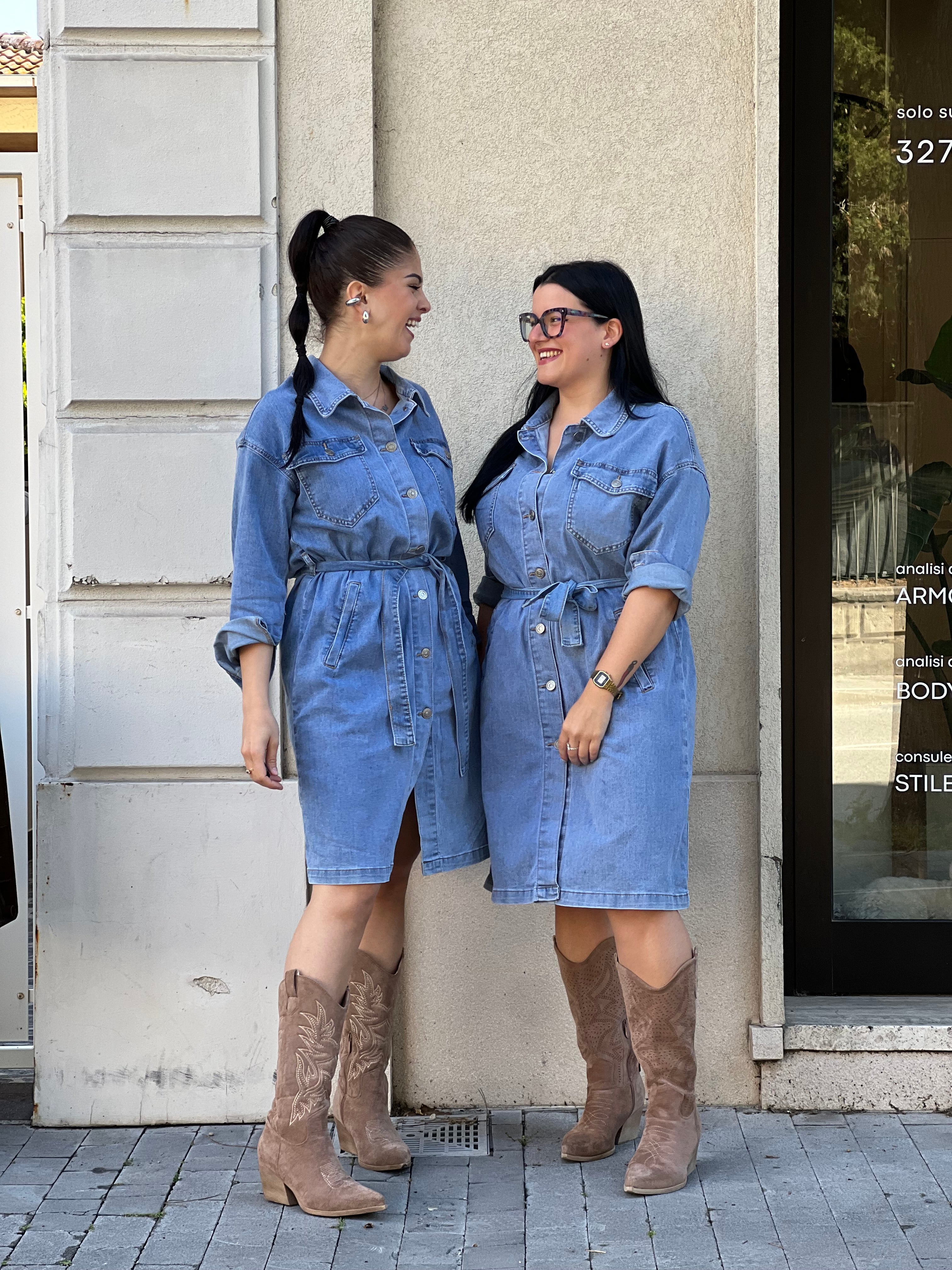 Abito jeans manica lunga