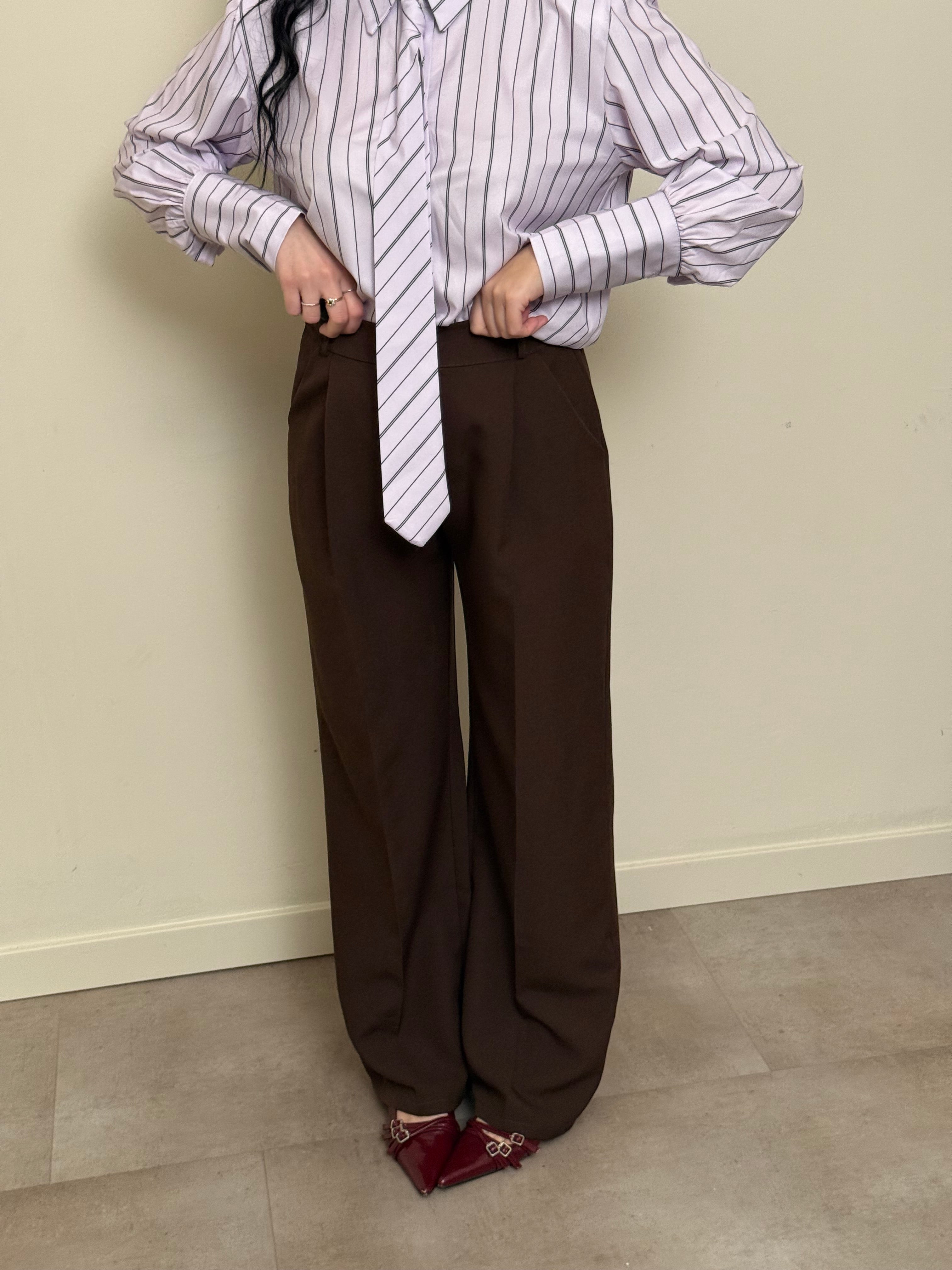 Pantalone palazzo cioccolato