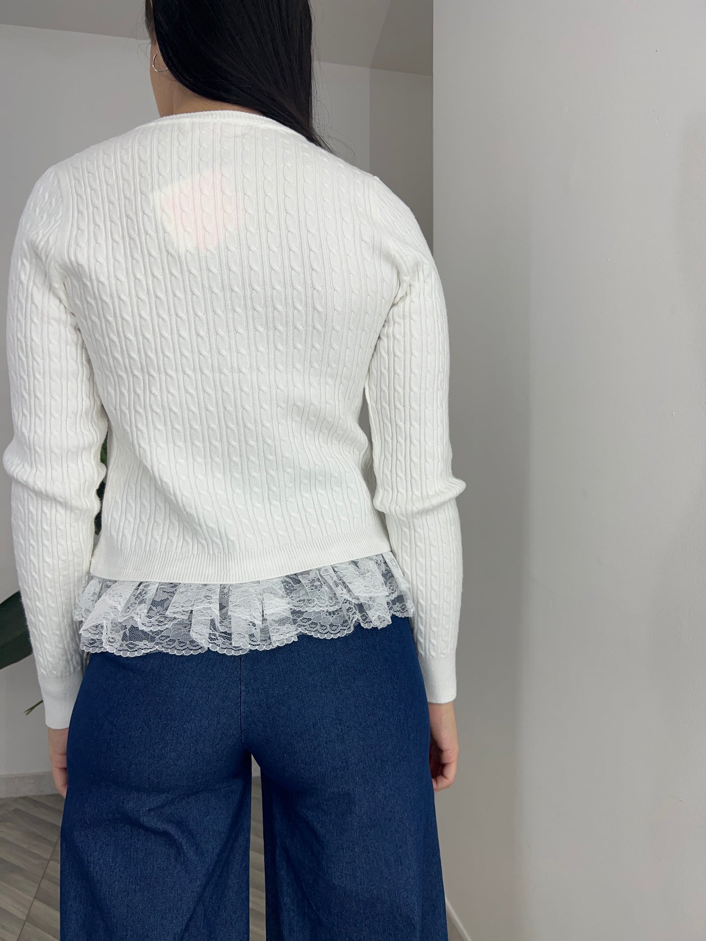 Cardigan pizzo