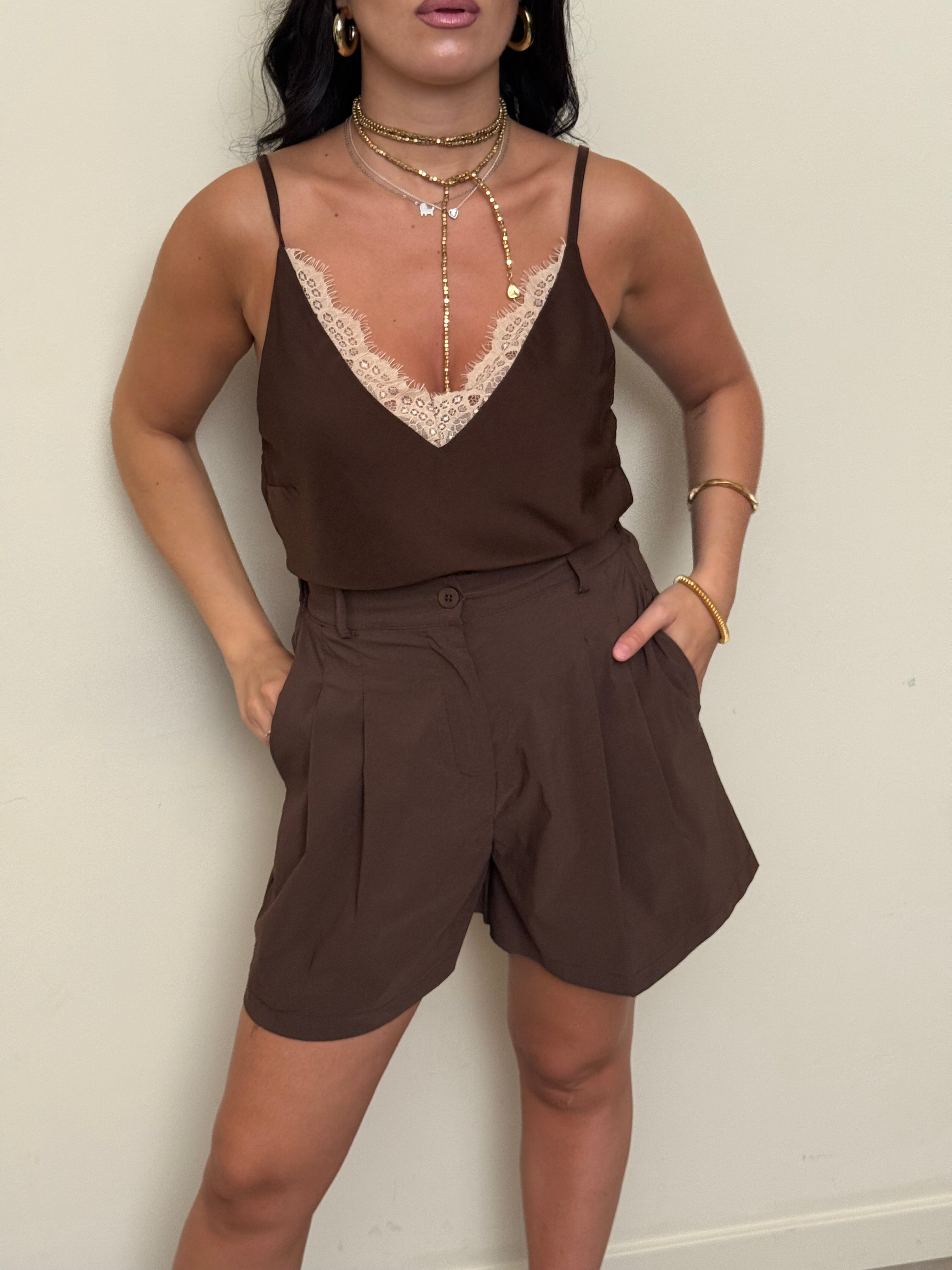 Shorts pinces cioccolato